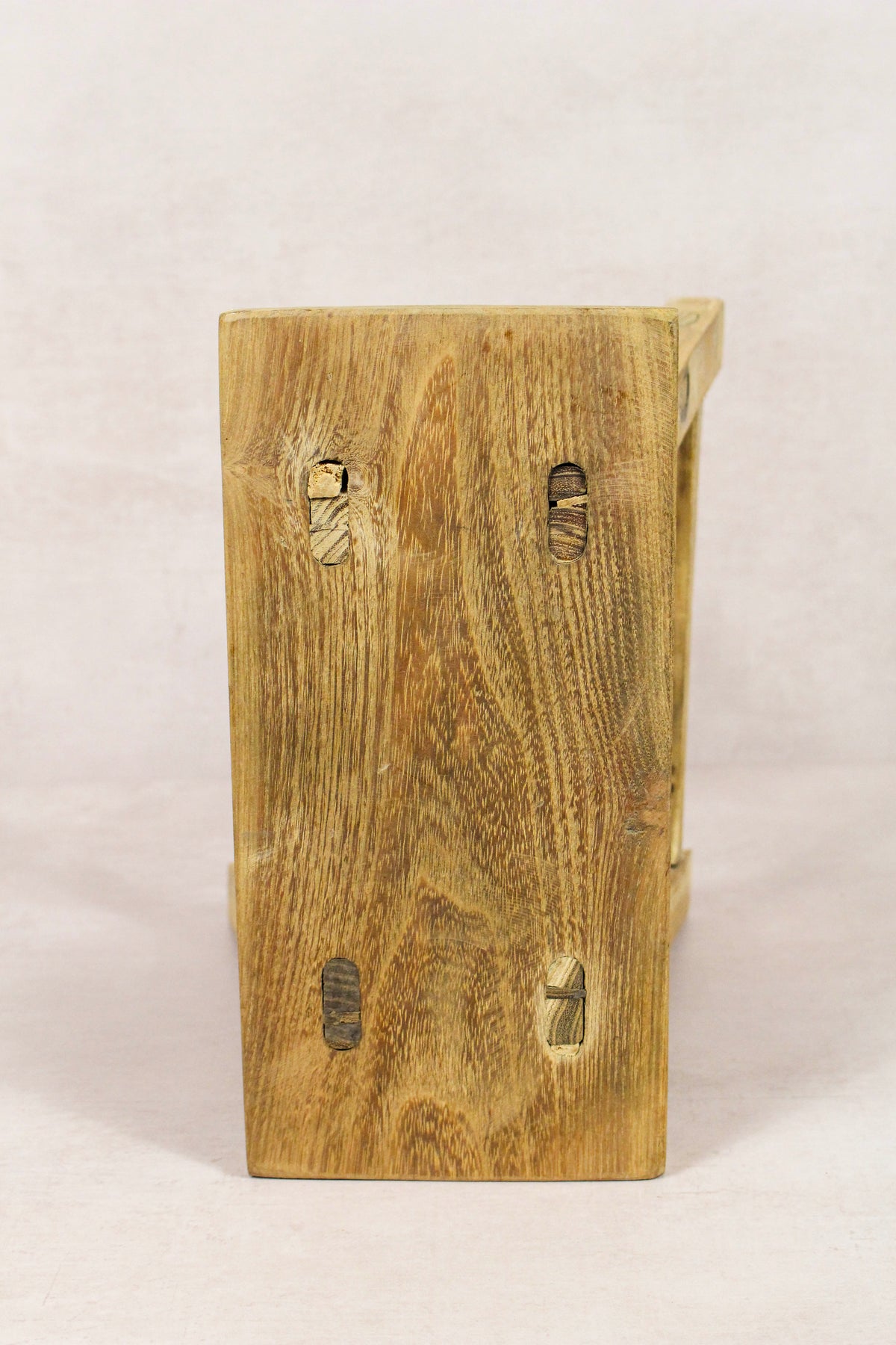 Small vintage rustic reclaimed elm wood stool 155 – Botanical Boys