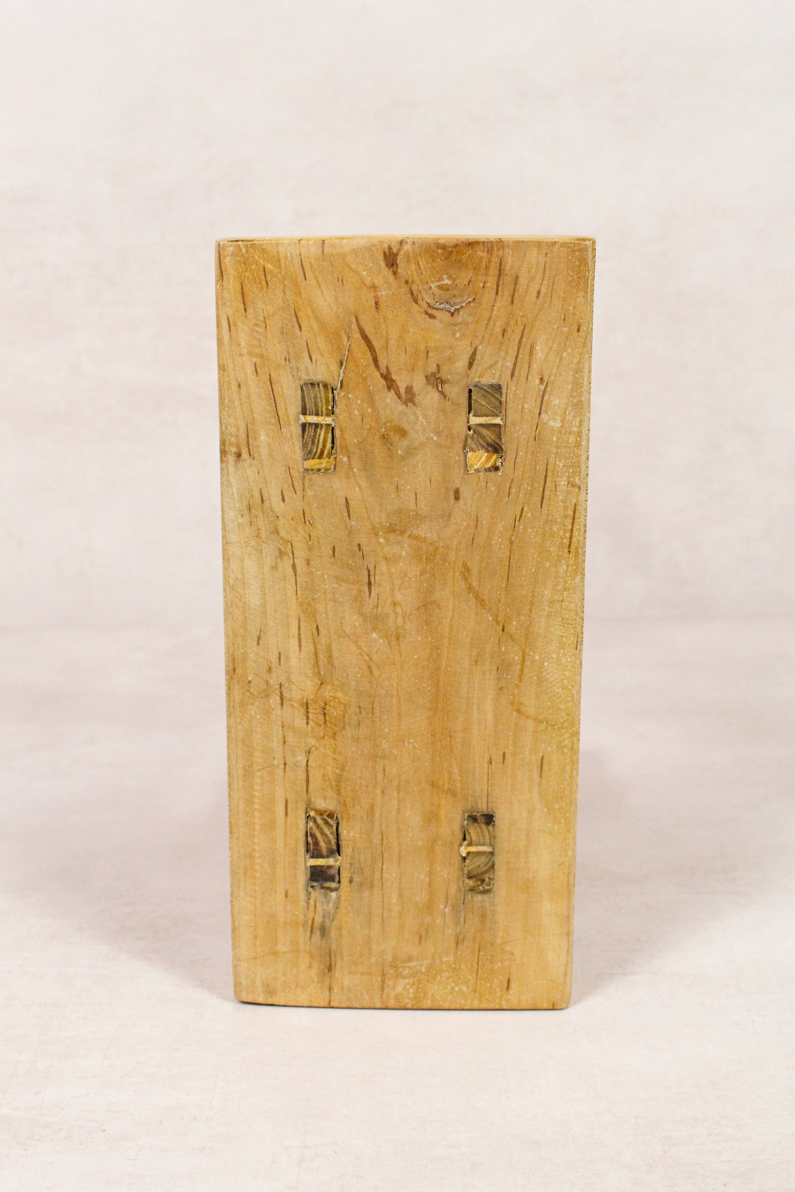 Small vintage rustic reclaimed elm wood stool 156 – Botanical Boys