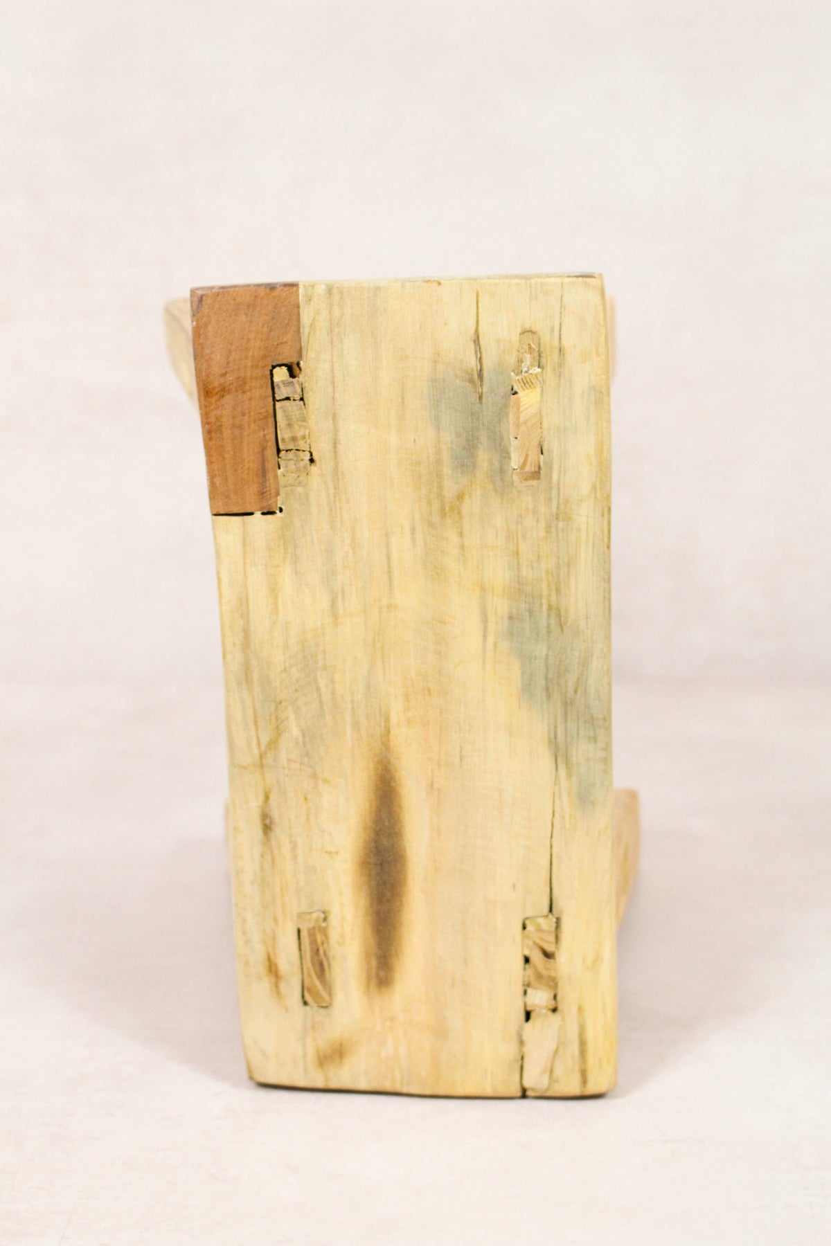 Small vintage rustic reclaimed elm wood stool 160 – Botanical Boys