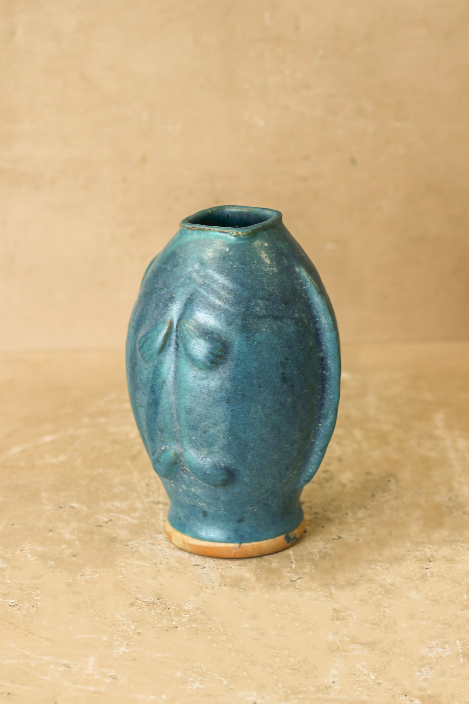 Vintage Blue Twin Fish Vase - No 4