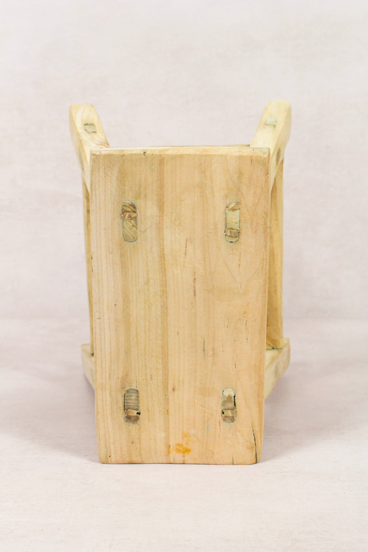 Small vintage rustic reclaimed elm wood stool 163 – Botanical Boys