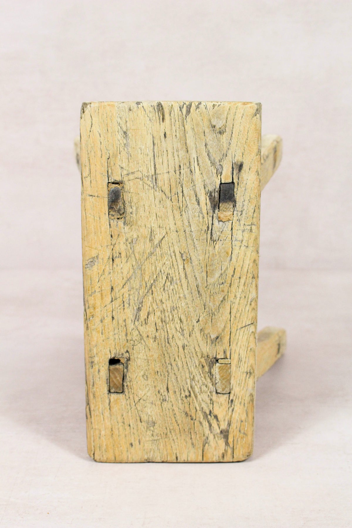 Small vintage rustic reclaimed elm wood stool 164 – Botanical Boys