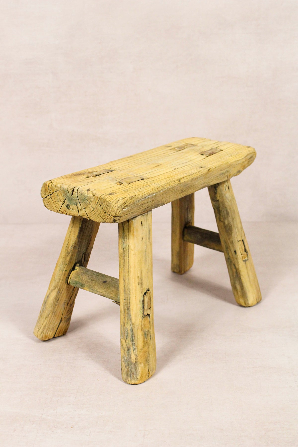 Vintage Rustic Stool - Elm wood - Small - 165