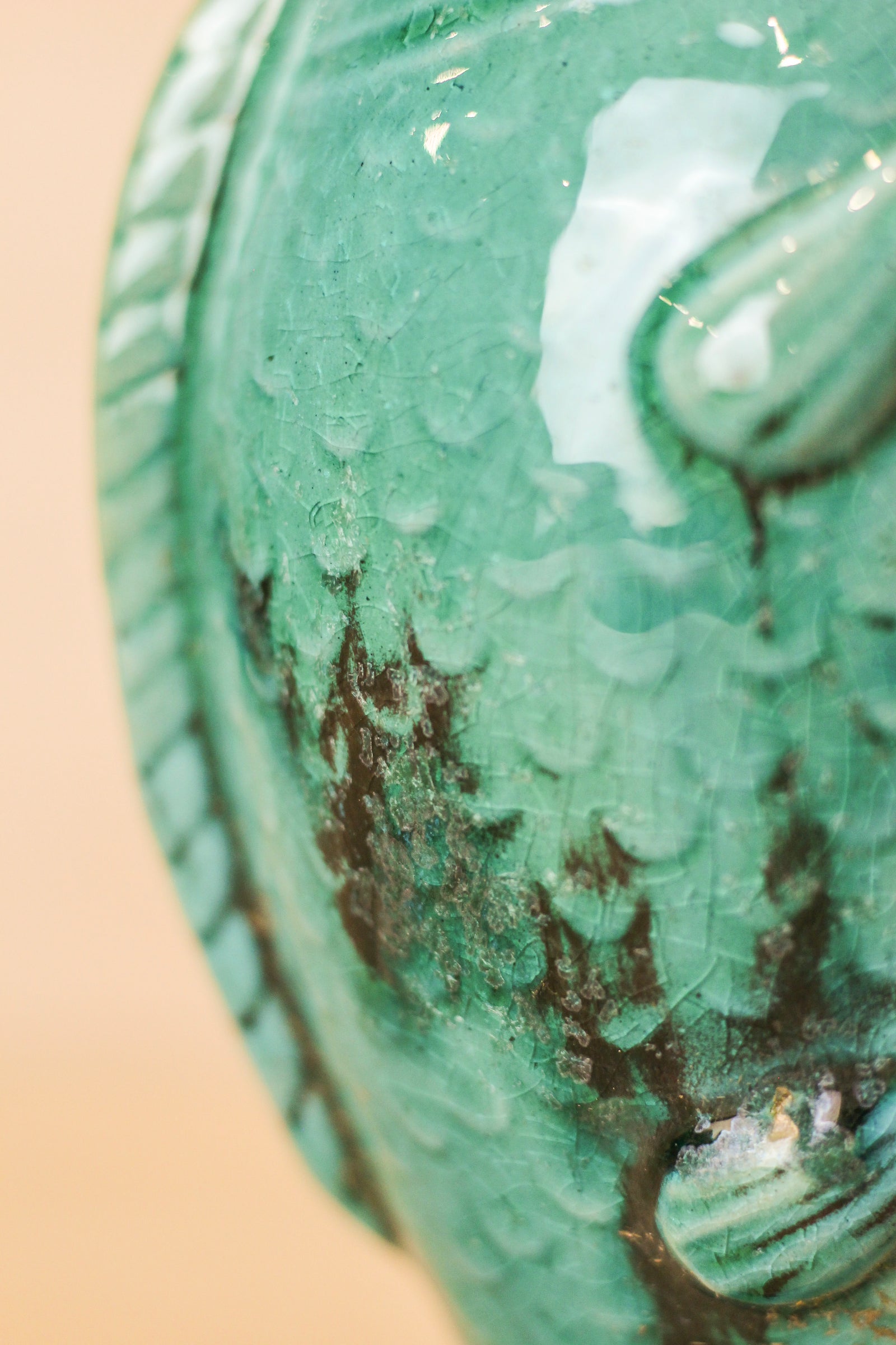 Vintage Turquoise Twin Fish Vase - No 3