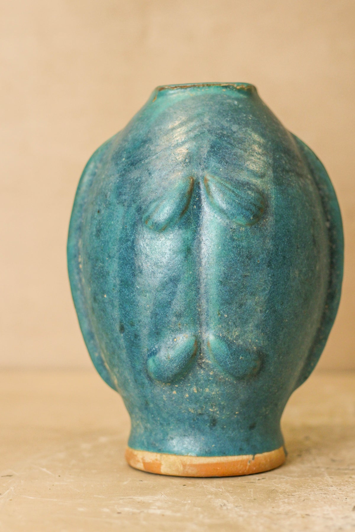 Vintage Blue Twin Fish Vase - No 4