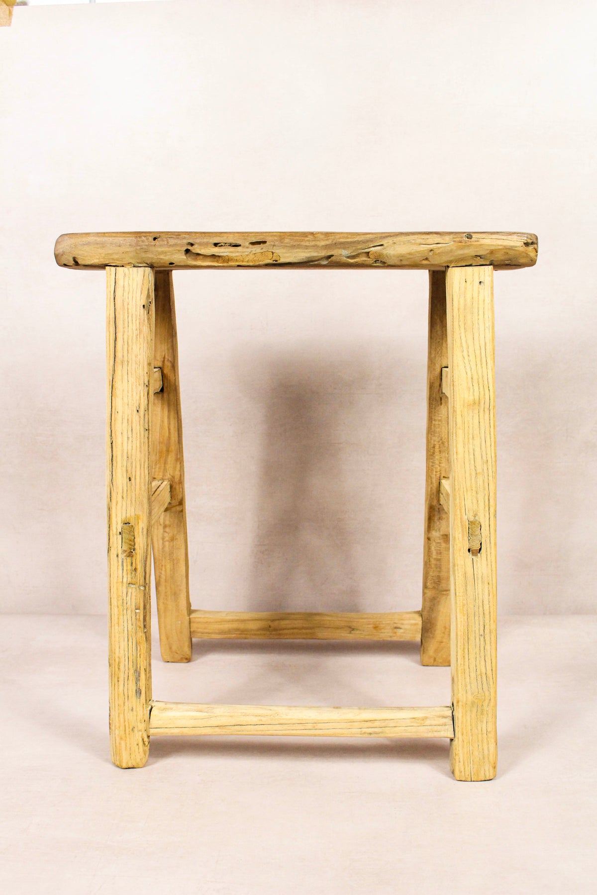 Vintage Rustic Stool - Elm wood - 177