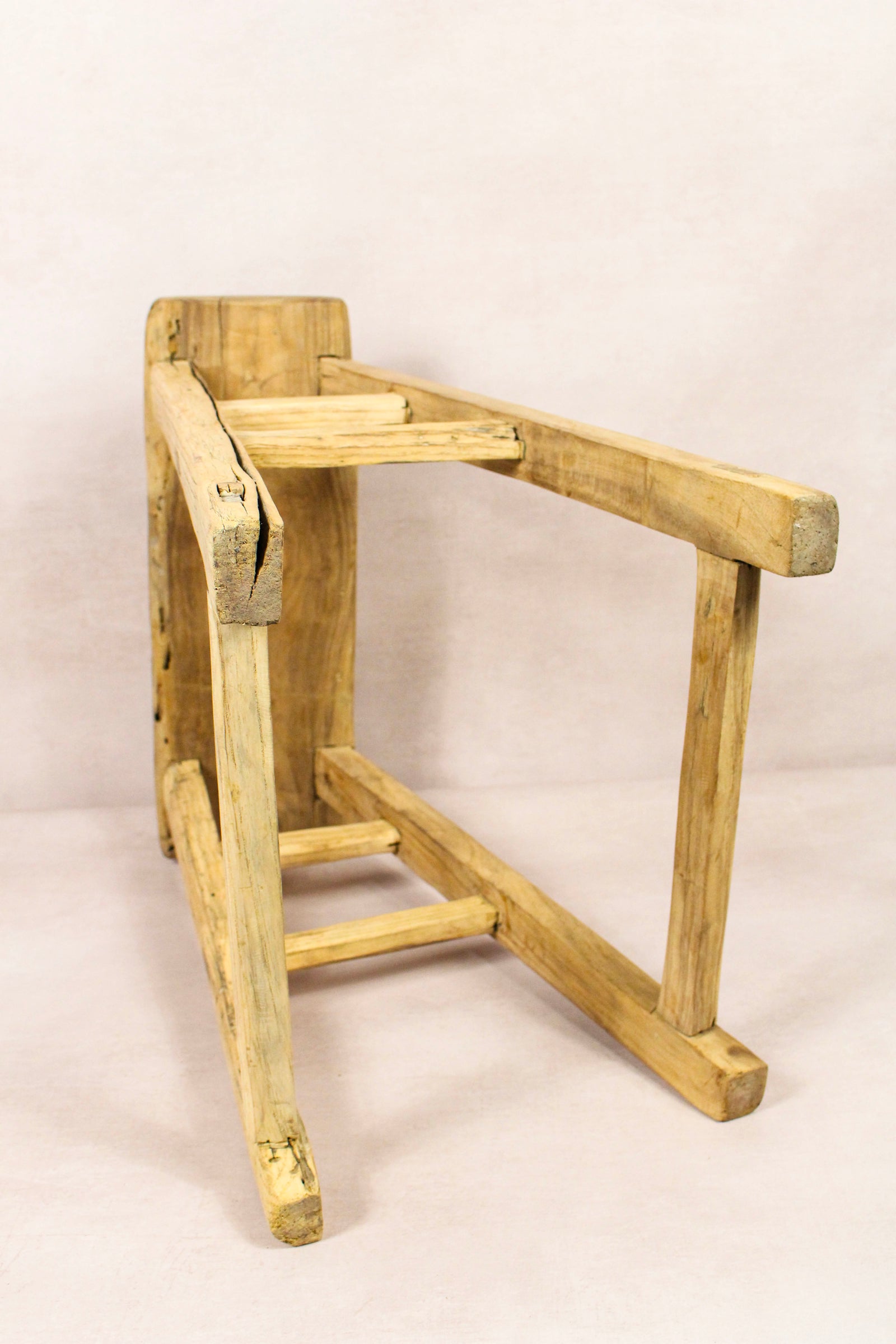 Vintage Rustic Stool - Elm wood - 177