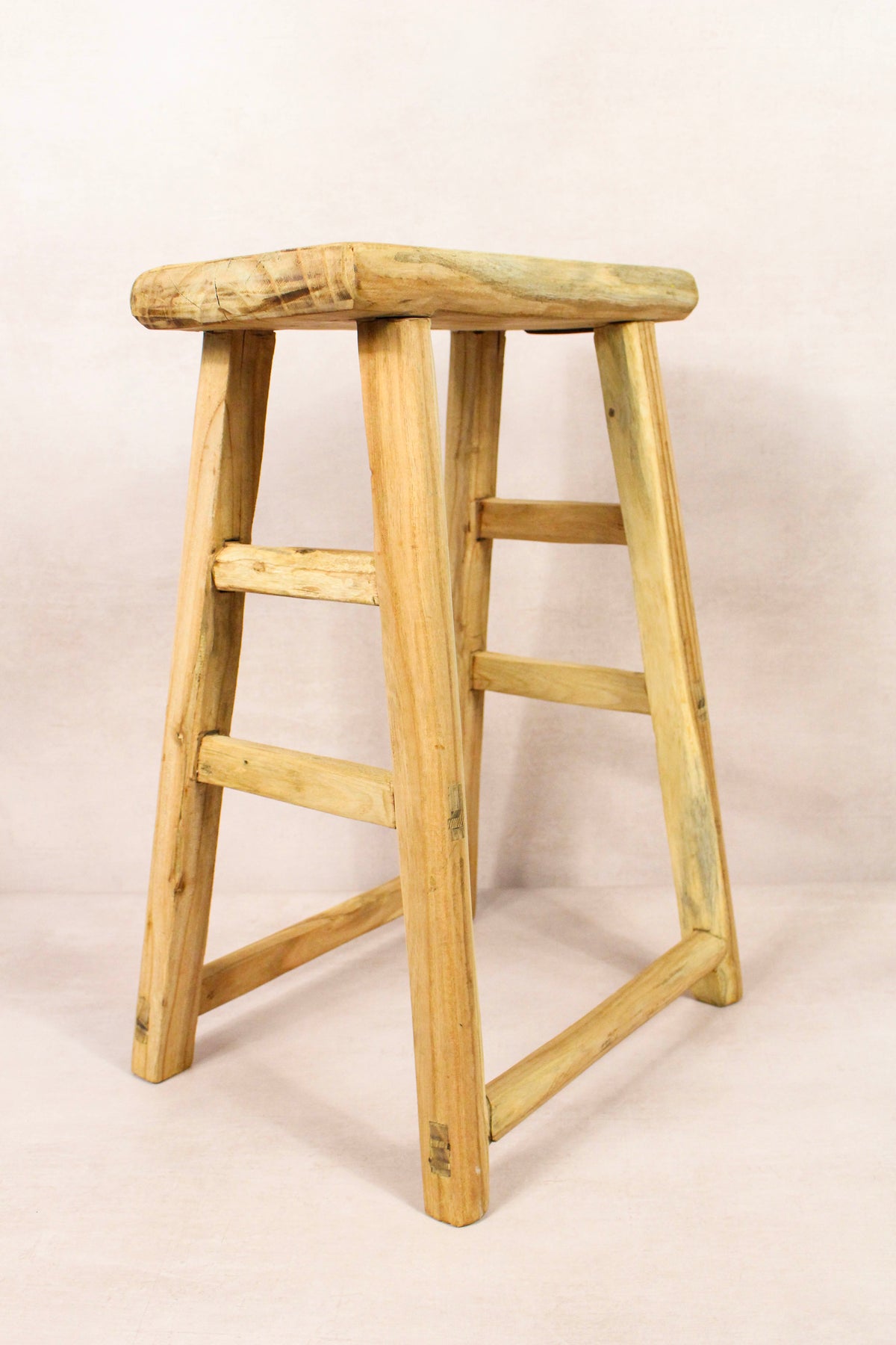 Vintage Rustic Stool - Elm wood - 184