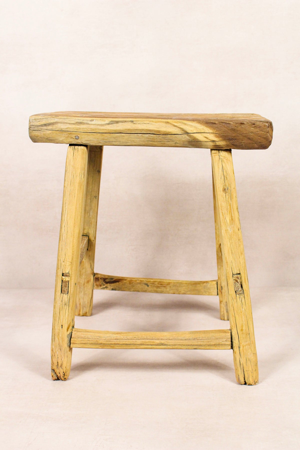 Vintage Rustic Stool - Elm wood - 186
