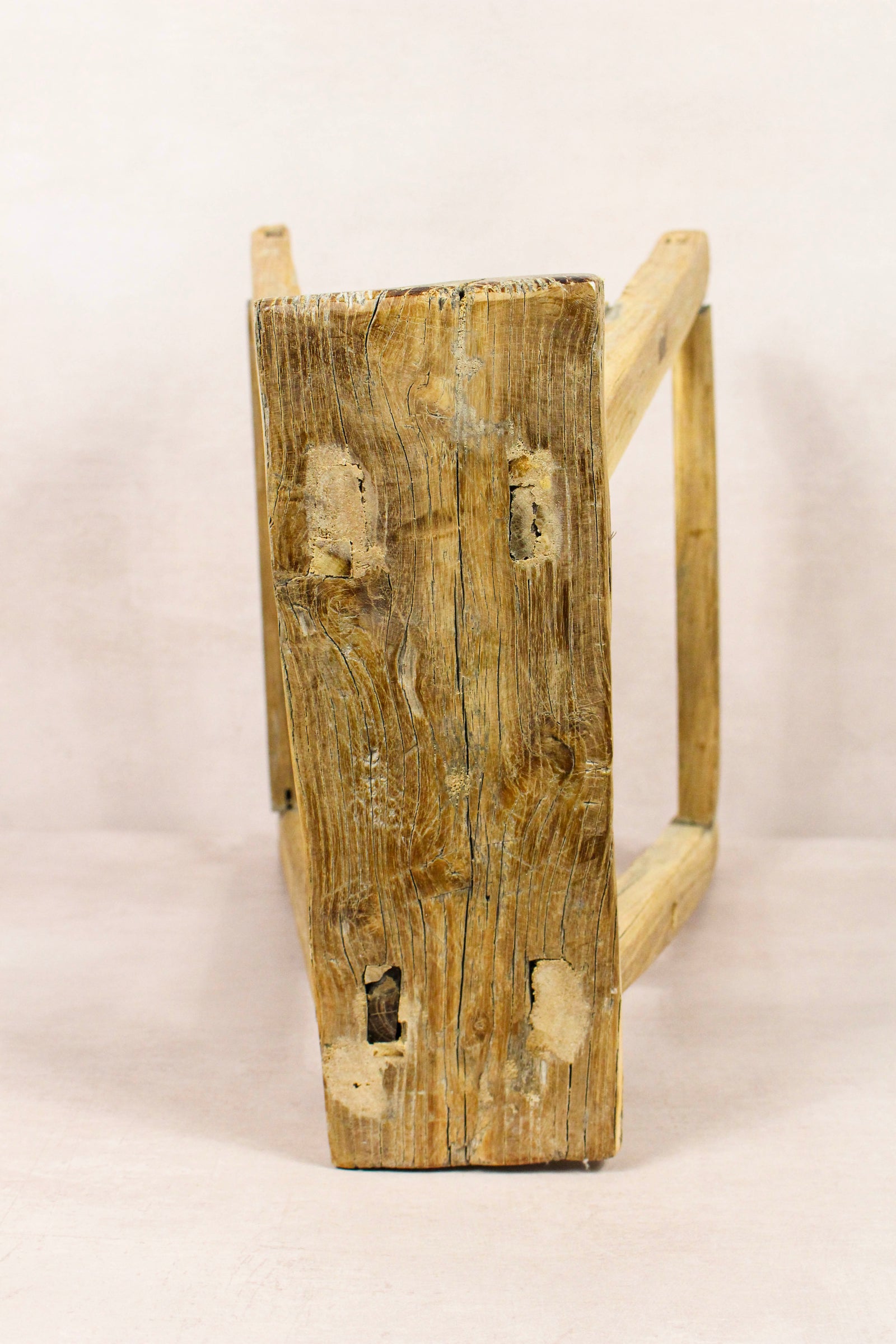 Vintage Rustic Stool - Elm wood - 190
