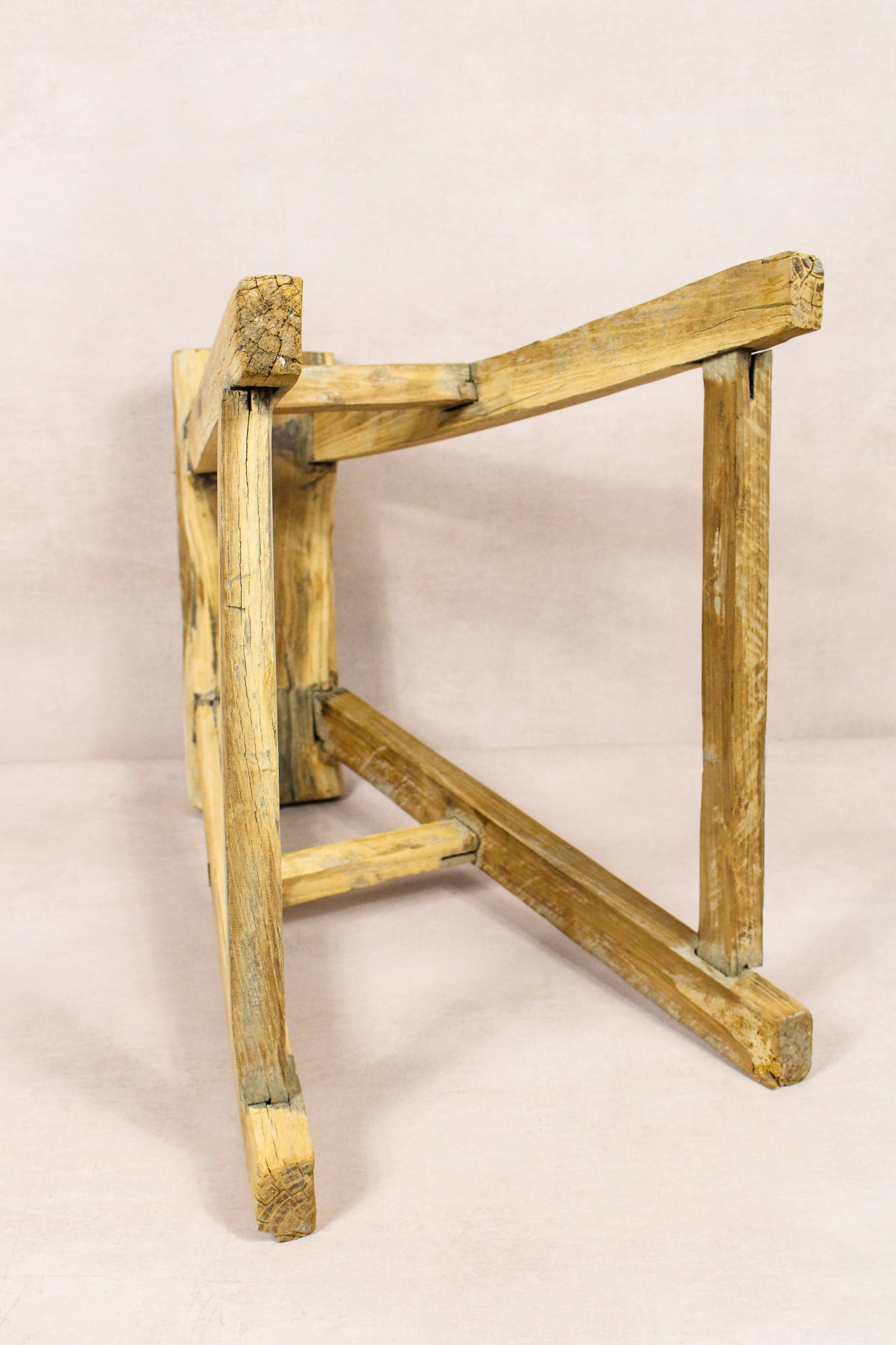 Vintage Rustic Stool - Elm wood - 190