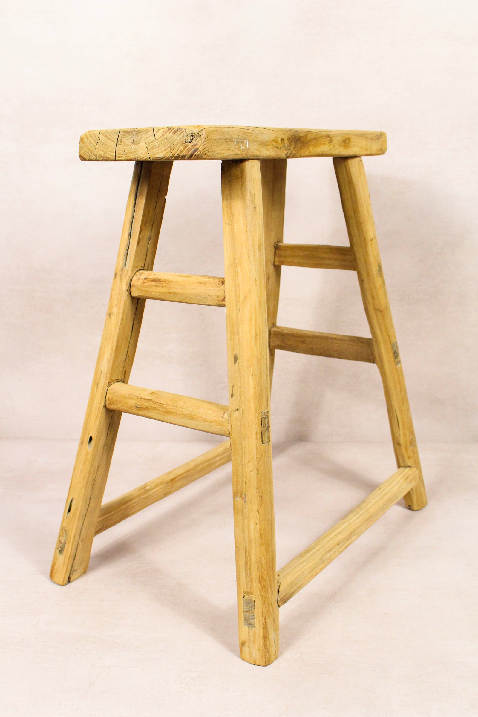 Vintage Rustic Stool - Elm wood - 191