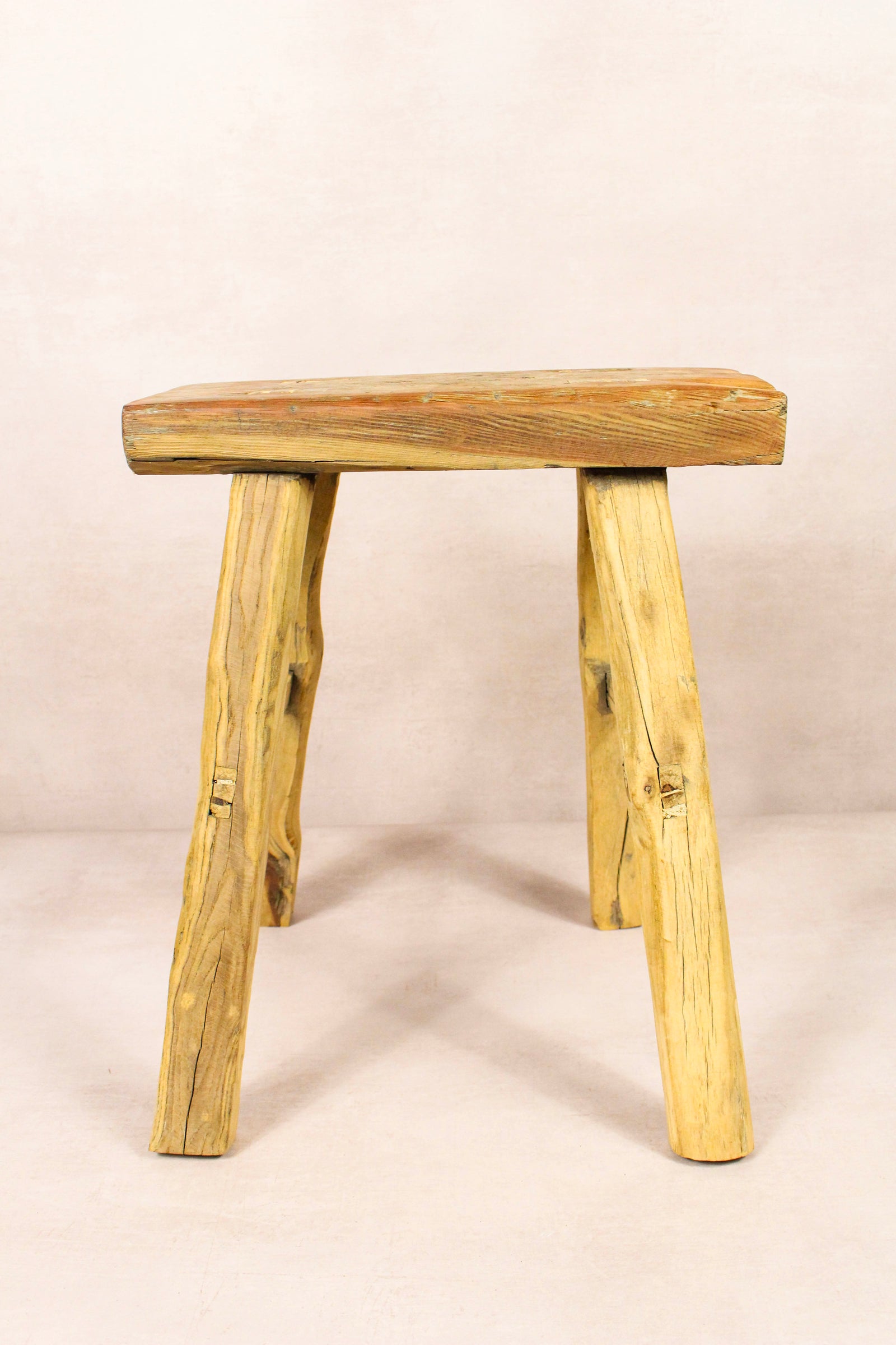 Vintage Rustic Stool - Elm wood - 203