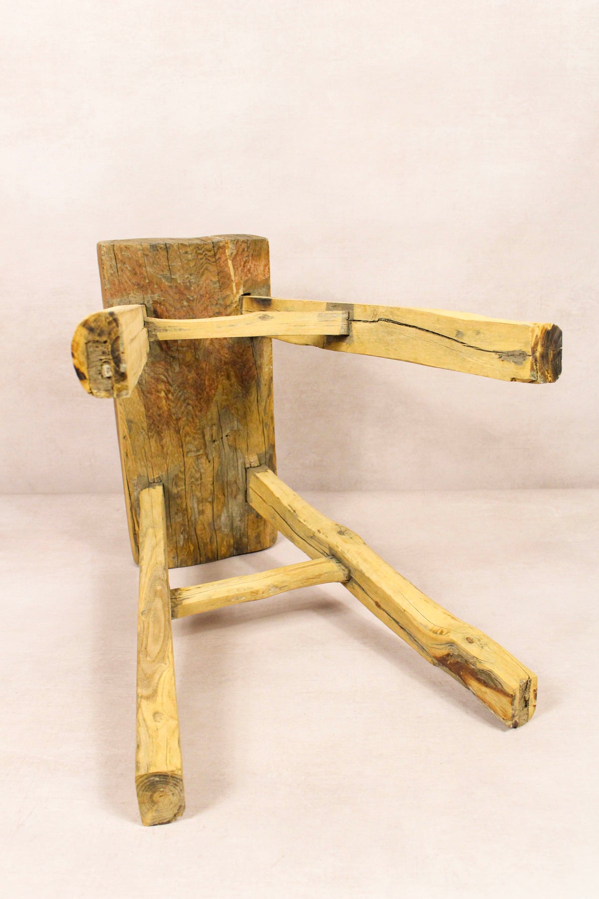 Vintage Rustic Stool - Elm wood - 203