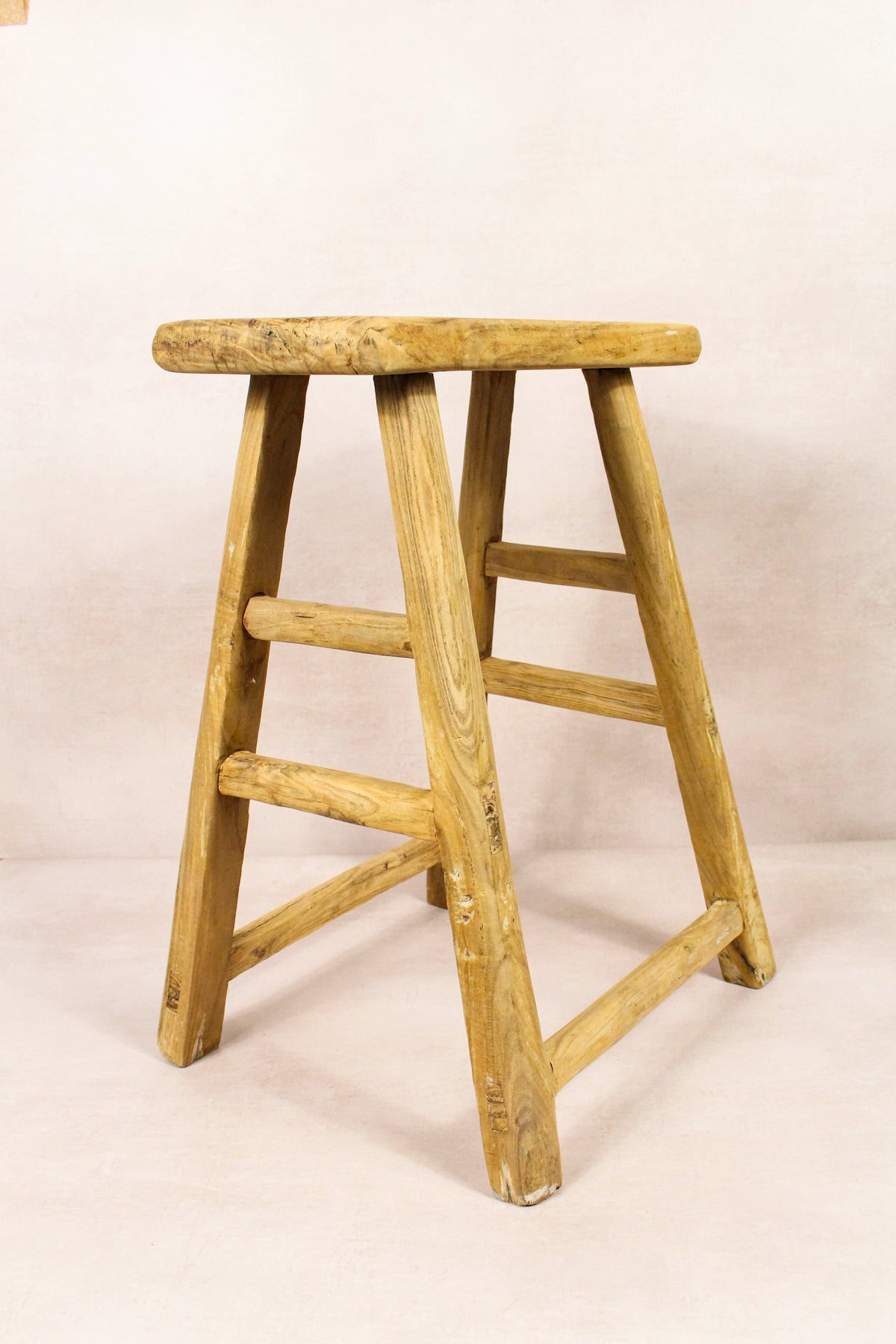 Vintage Rustic Stool - Elm wood - 206