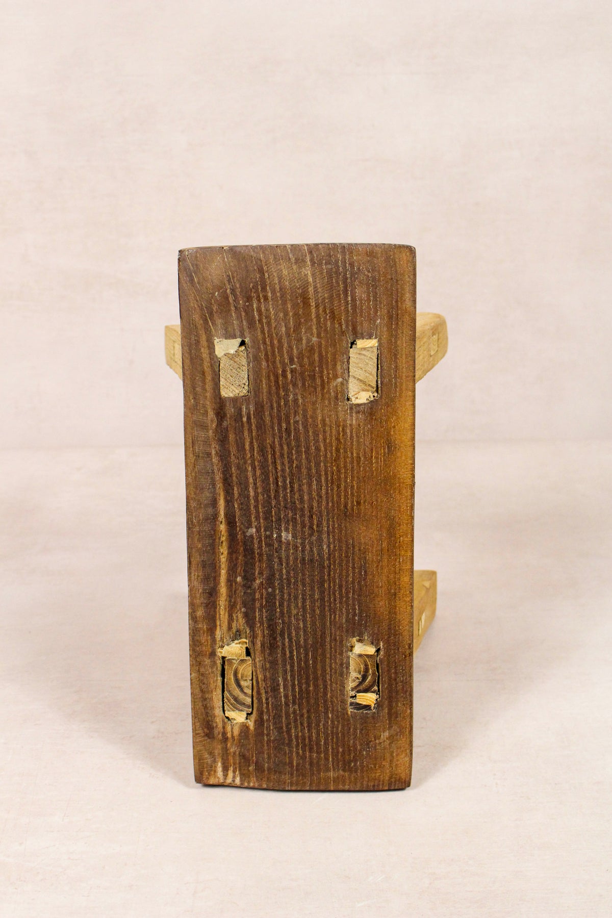 Small vintage rustic reclaimed elm wood stool 216 – Botanical Boys