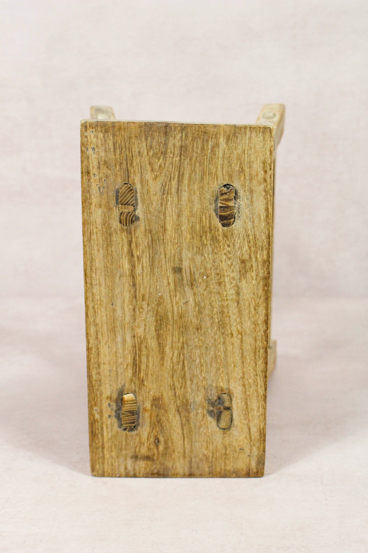 Small vintage rustic reclaimed elm wood stool 218 – Botanical Boys