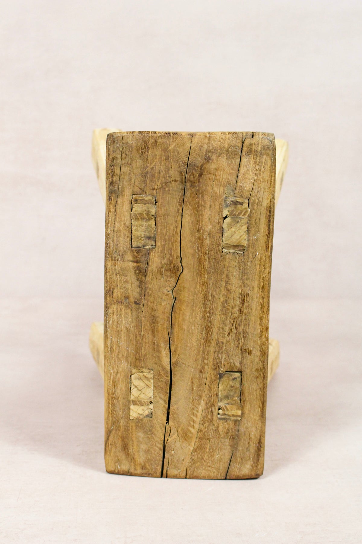 Small vintage rustic reclaimed elm wood stool 221 – Botanical Boys