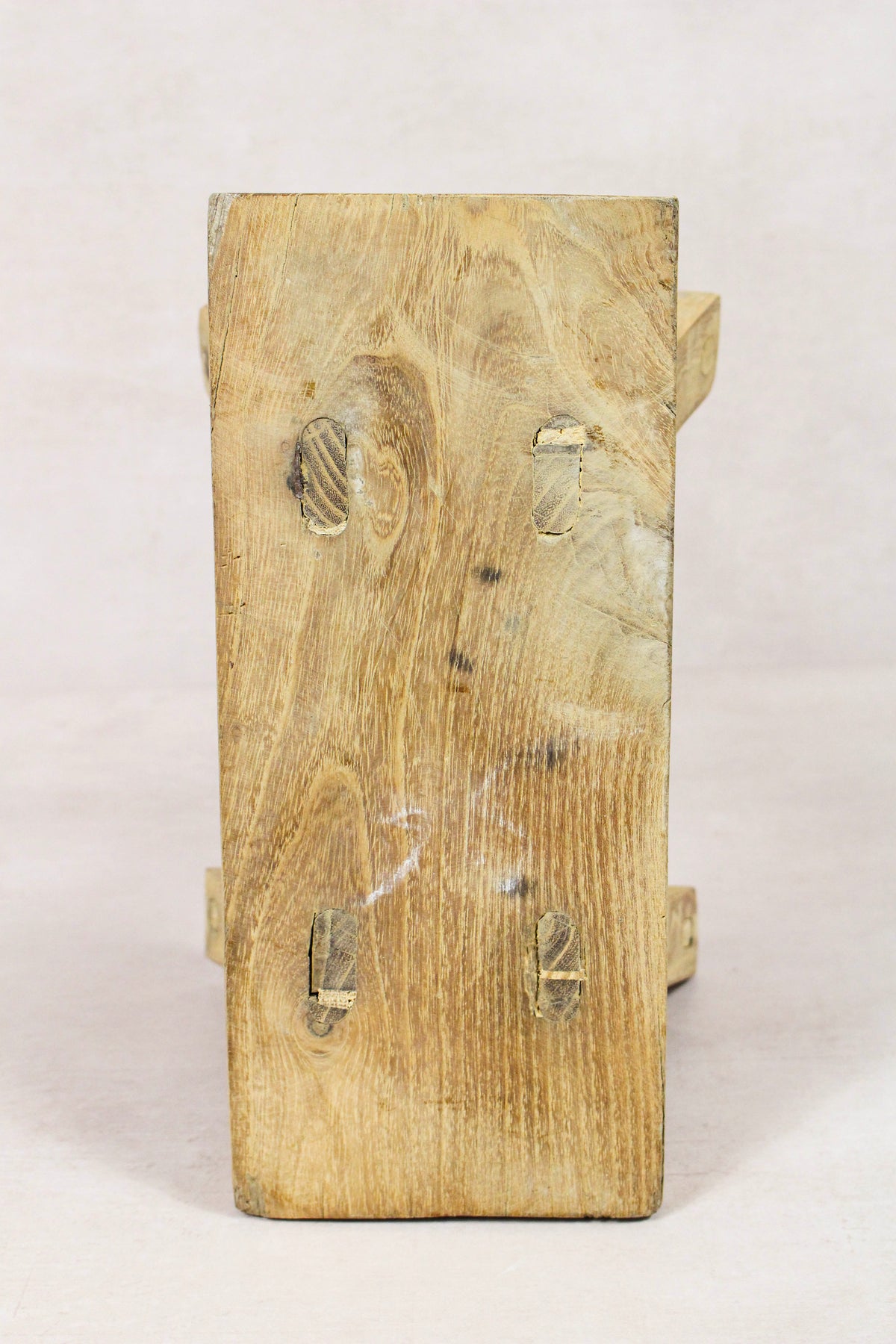 Small vintage rustic reclaimed elm wood stool 226 – Botanical Boys