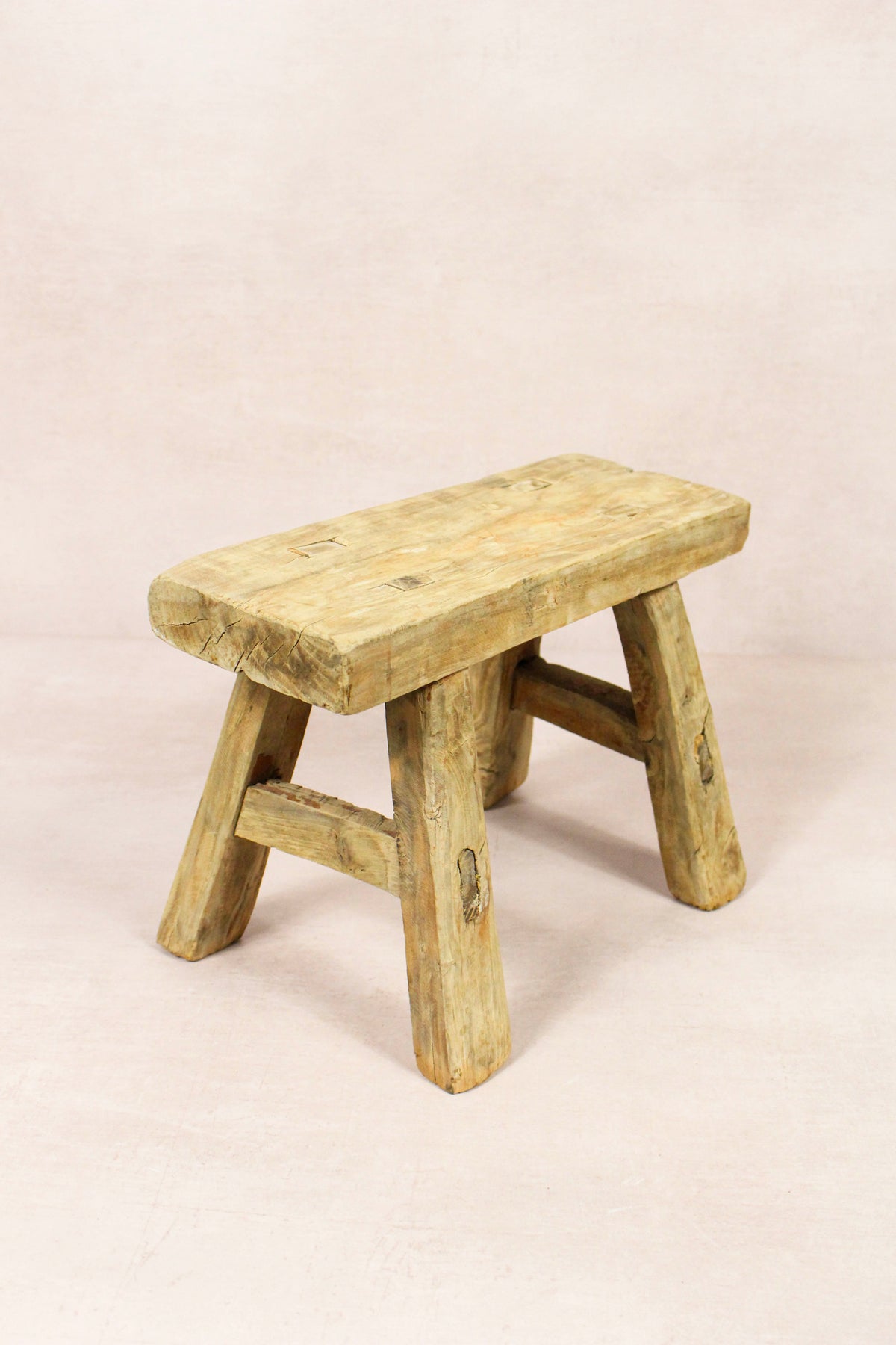 Vintage Rustic Stool - Elm wood - Small - 230