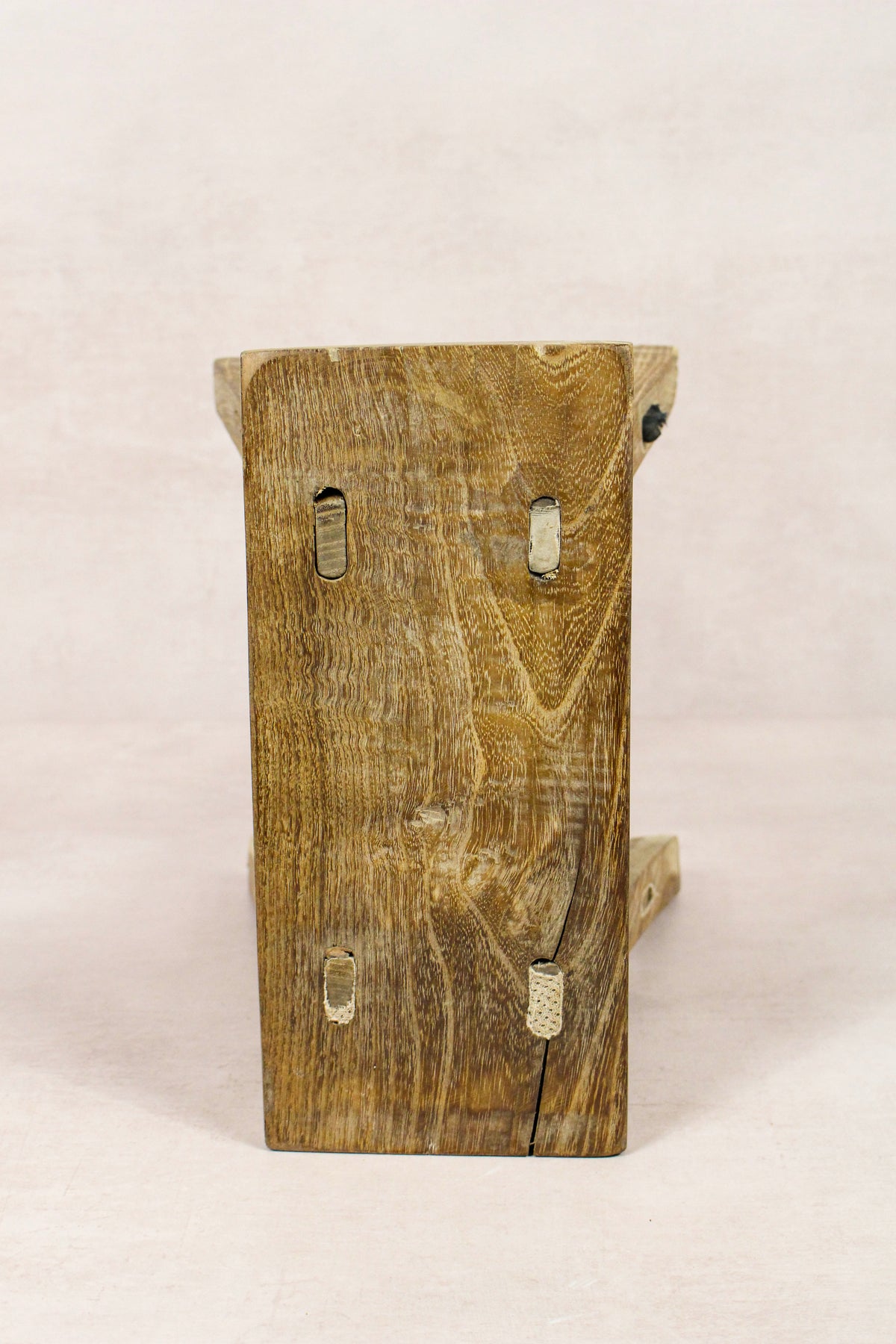 Small vintage rustic reclaimed elm wood stool 237 – Botanical Boys