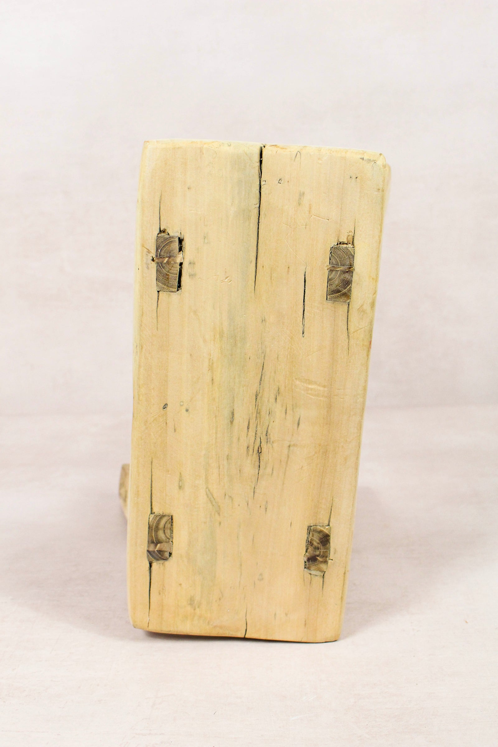 Small vintage rustic reclaimed elm wood stool 251 – Botanical Boys