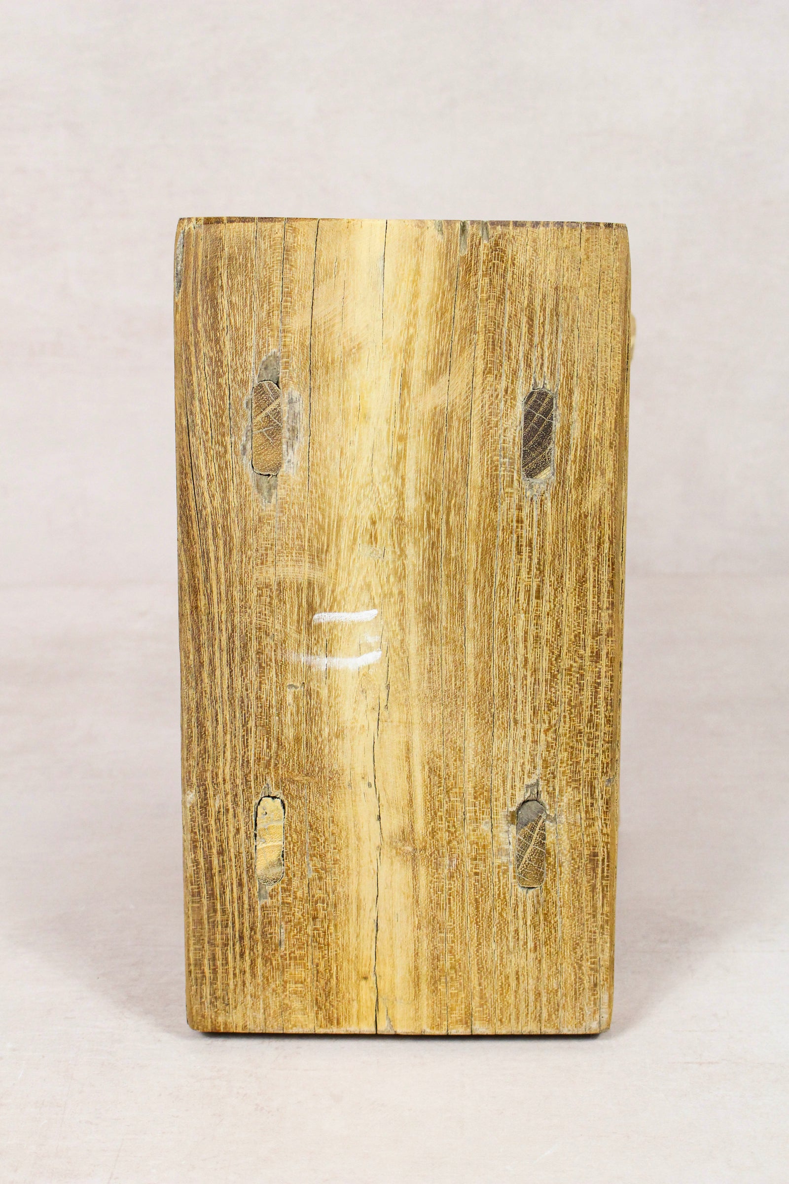Small vintage rustic reclaimed elm wood stool 263 – Botanical Boys