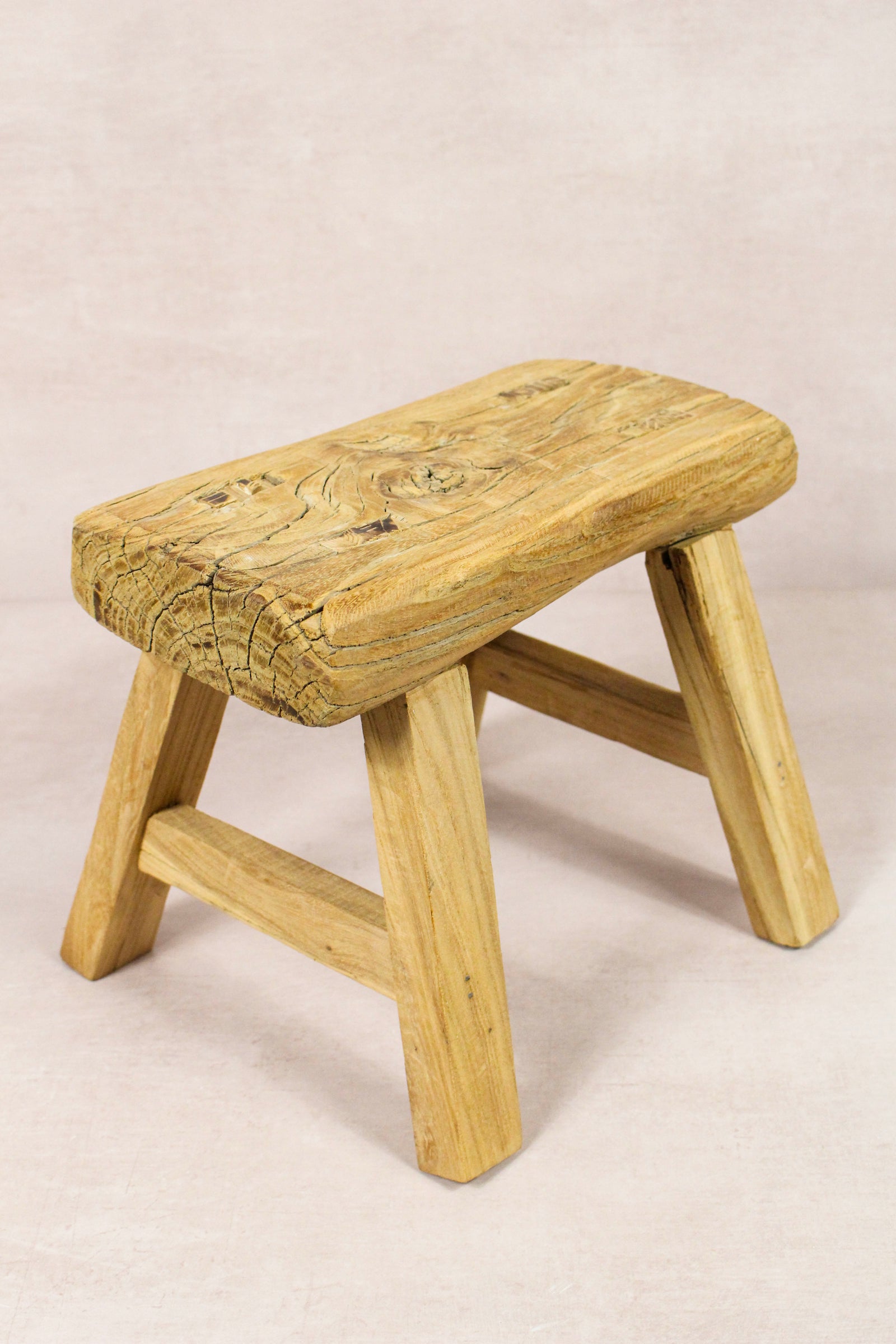 Vintage Rustic Stool - Elm wood - Small - 270