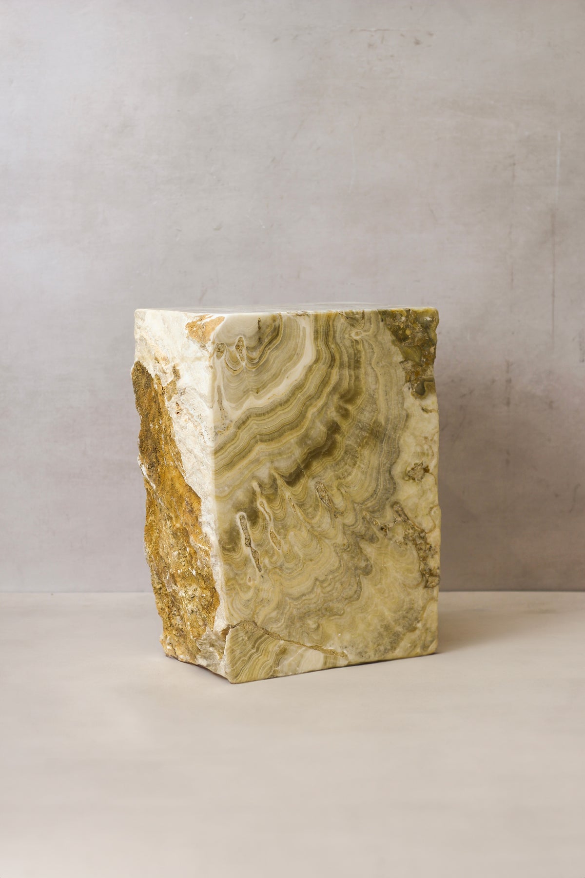 Onyx Side Table Pedestal Raw - Solid - No 5