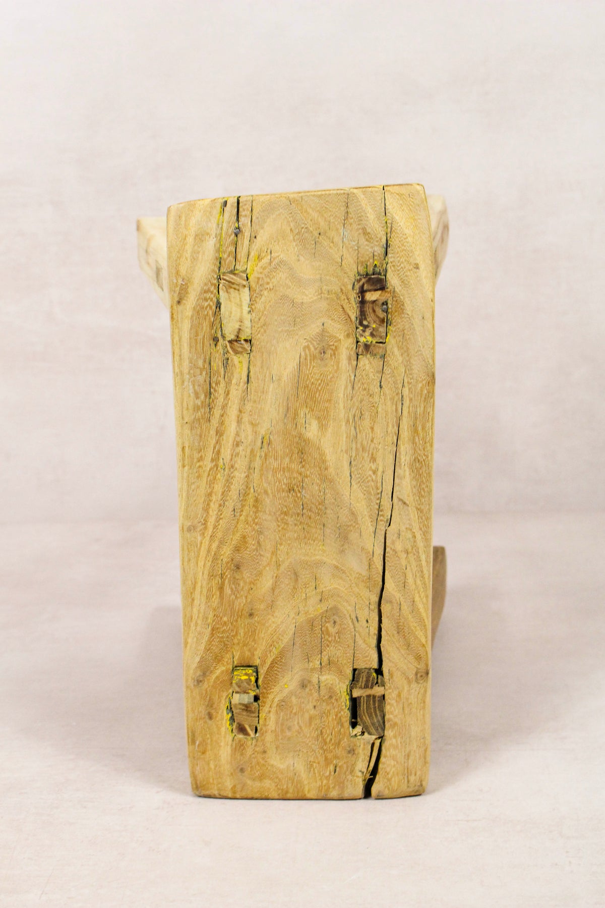 Small vintage rustic reclaimed elm wood stool 273 – Botanical Boys