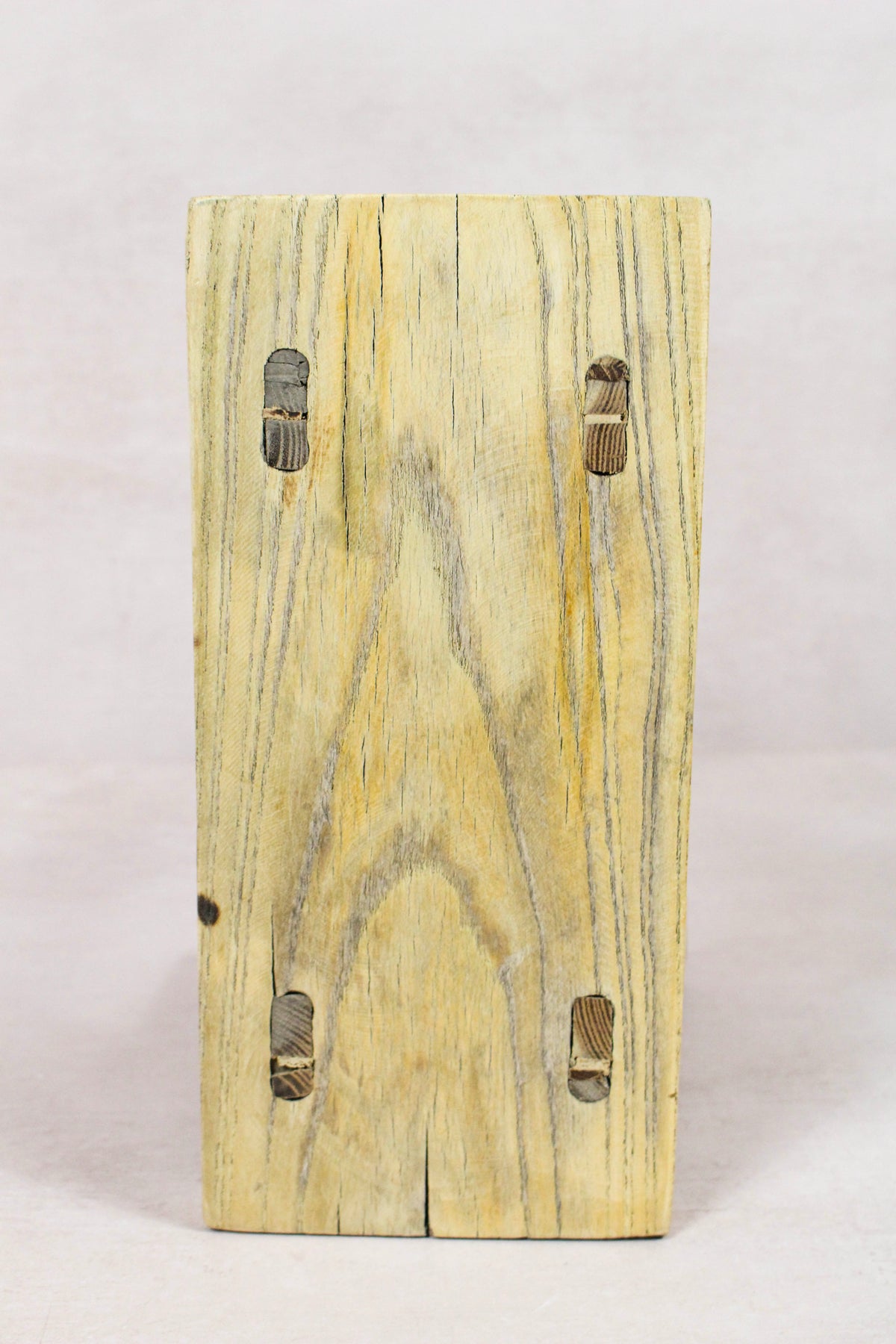 Small vintage rustic reclaimed elm wood stool 278 – Botanical Boys