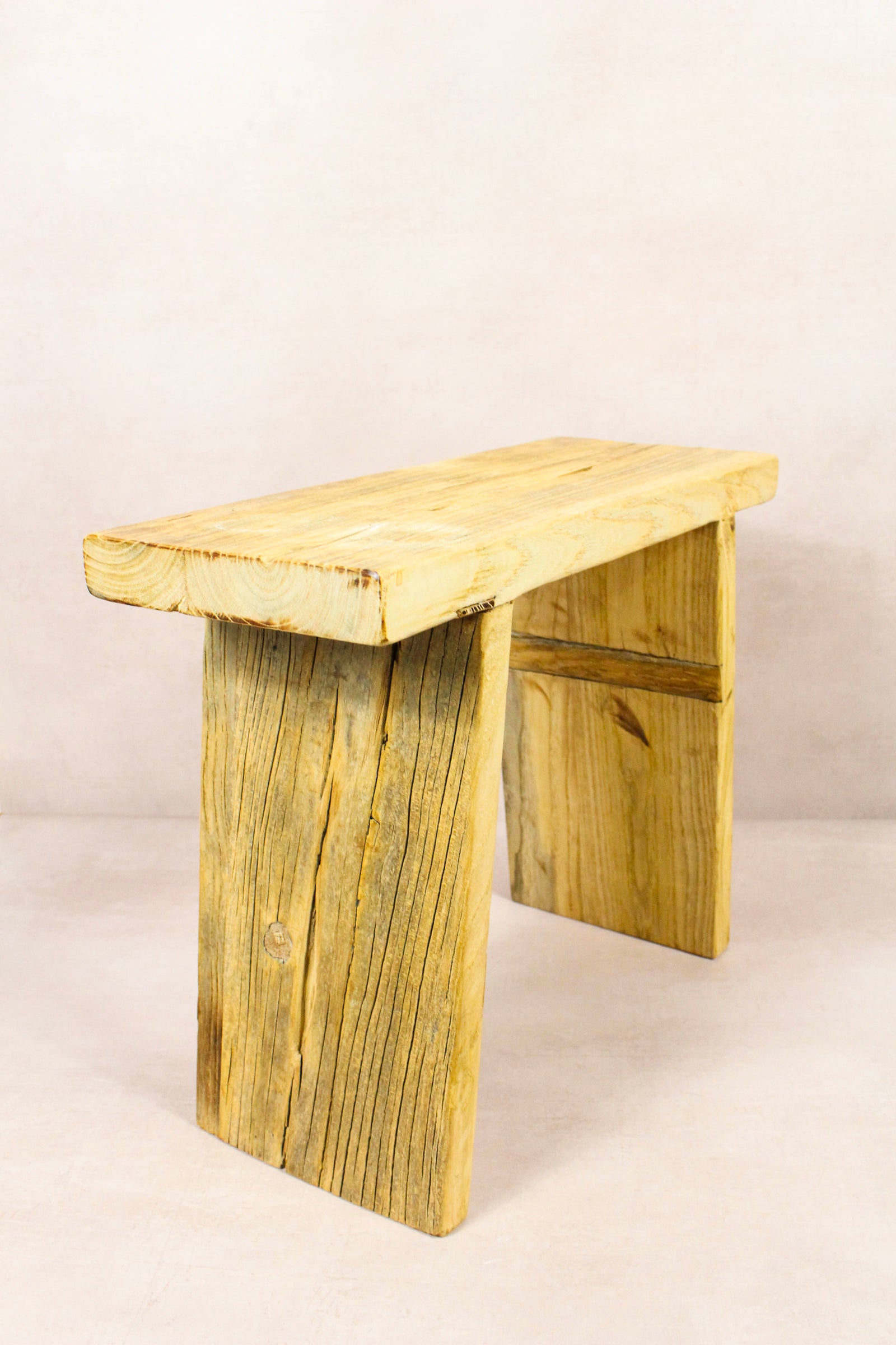 Vintage Rustic Stool - Elm wood - Square - 281