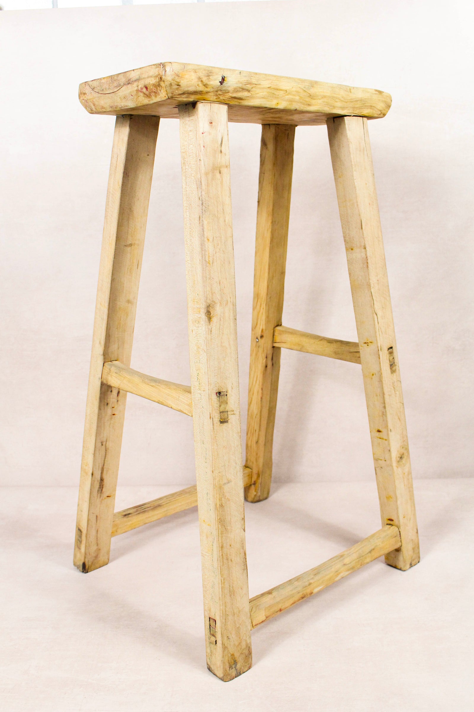 Vintage Rustic Stool - Elm wood - 283
