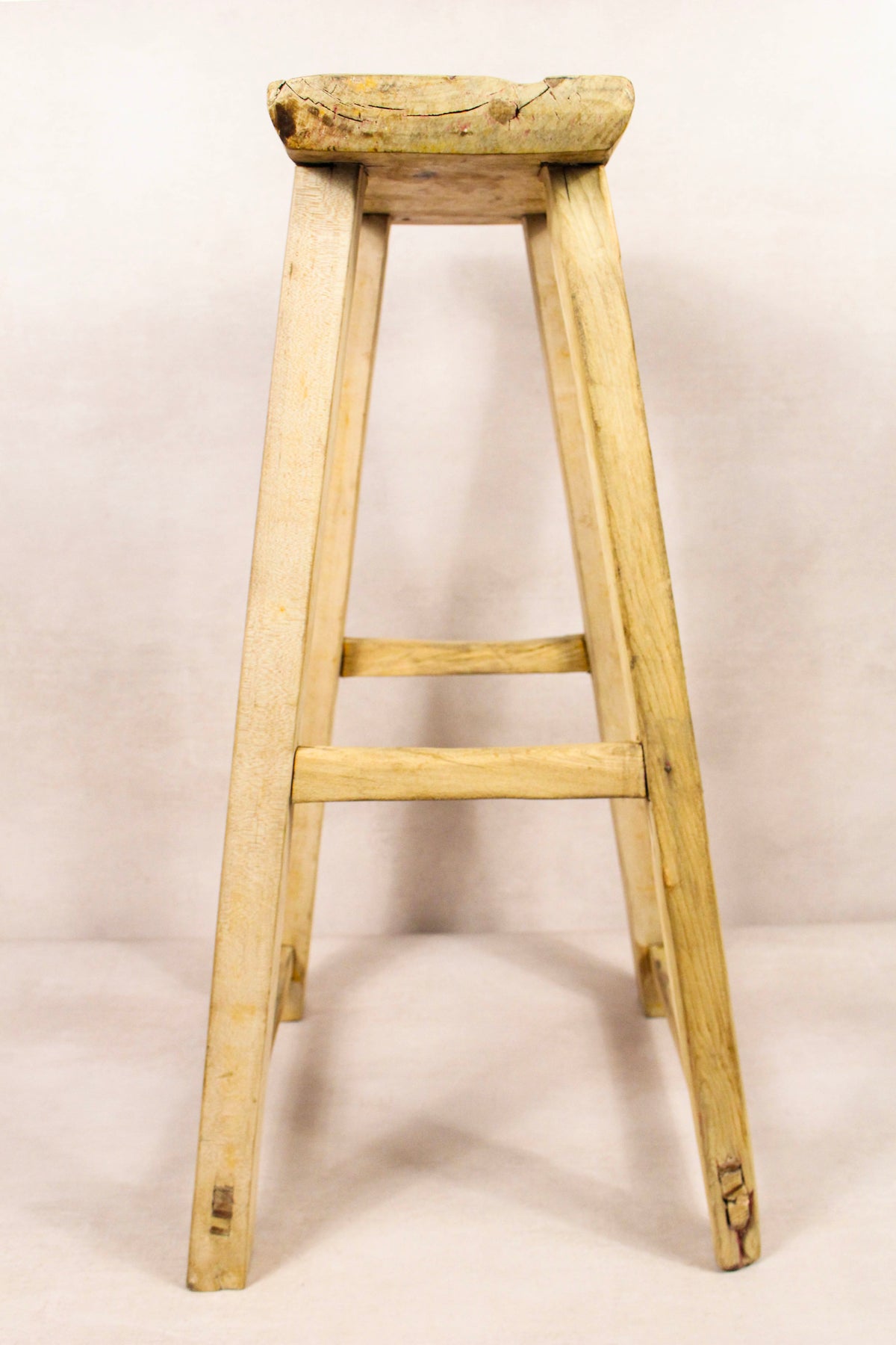 Vintage Rustic Stool - Elm wood - 283