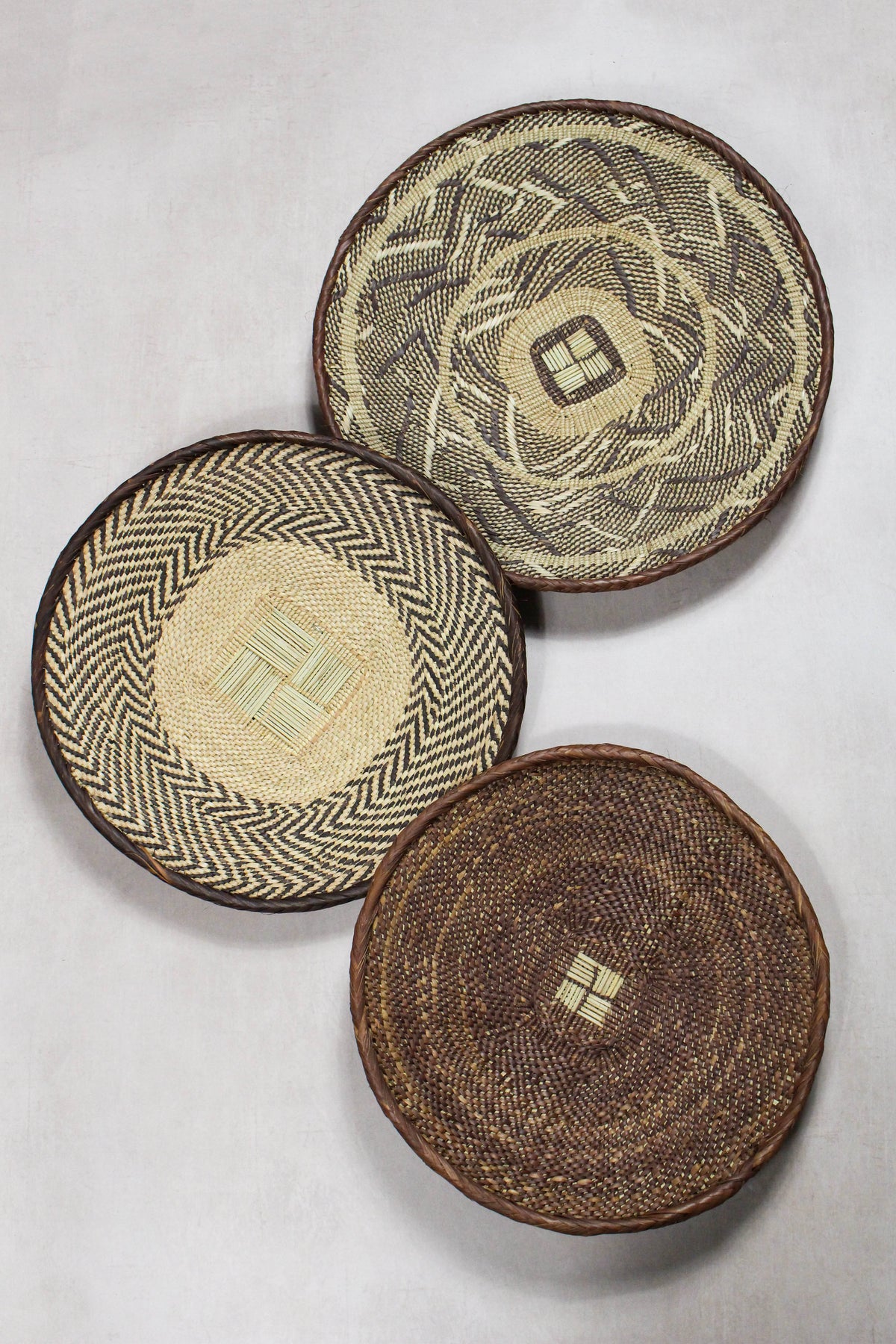 Set of handwoven Tonga baskets in Ilala palm, Zimbabwe (No 34)