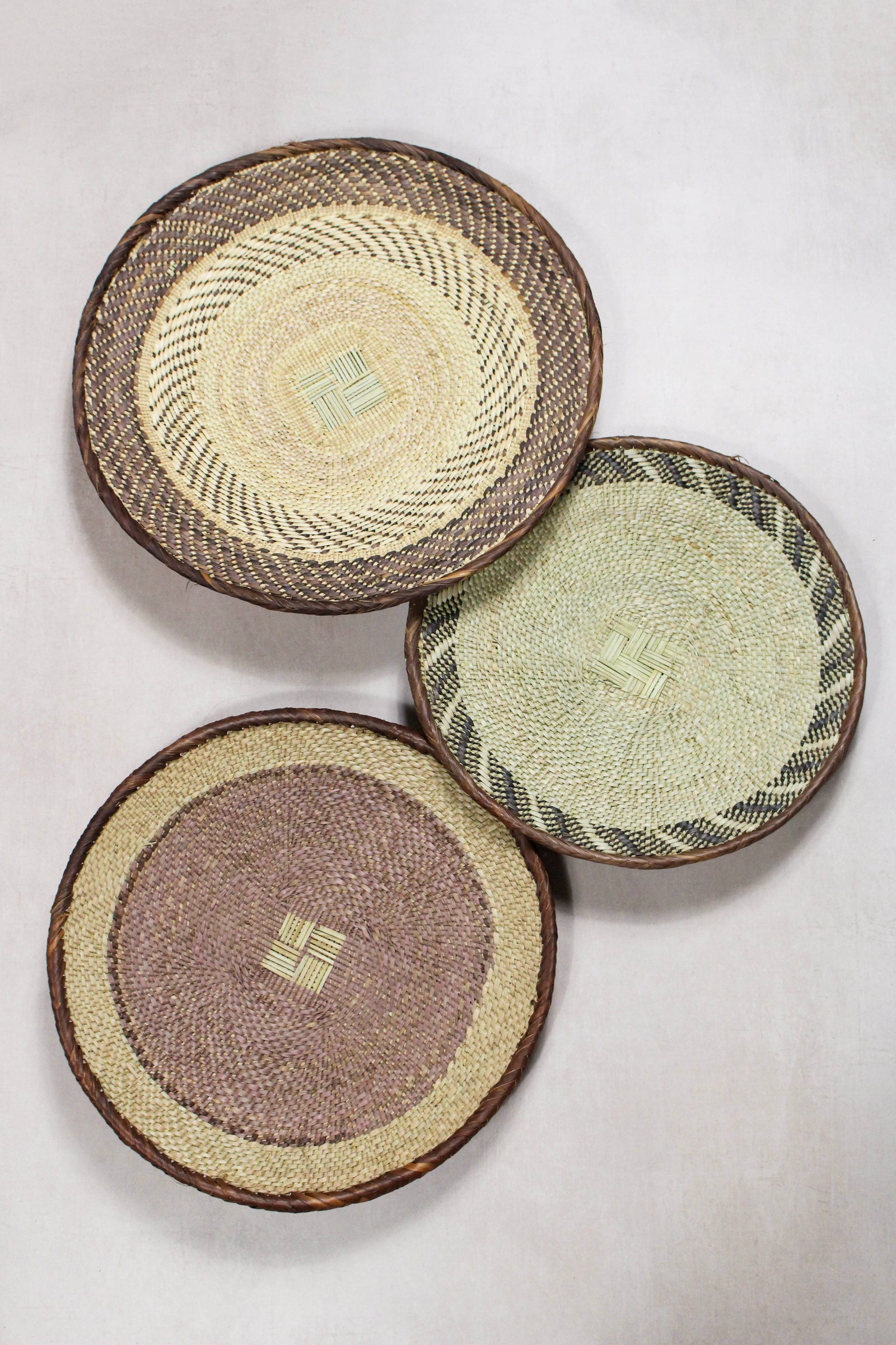 Set of handwoven Tonga baskets in Ilala palm, Zimbabwe (No 37)