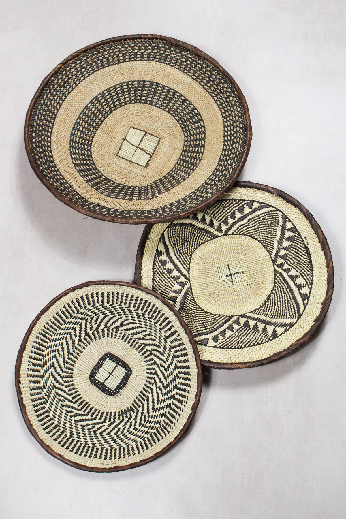 Set of handwoven Tonga baskets in Ilala palm, Zimbabwe (No 42)