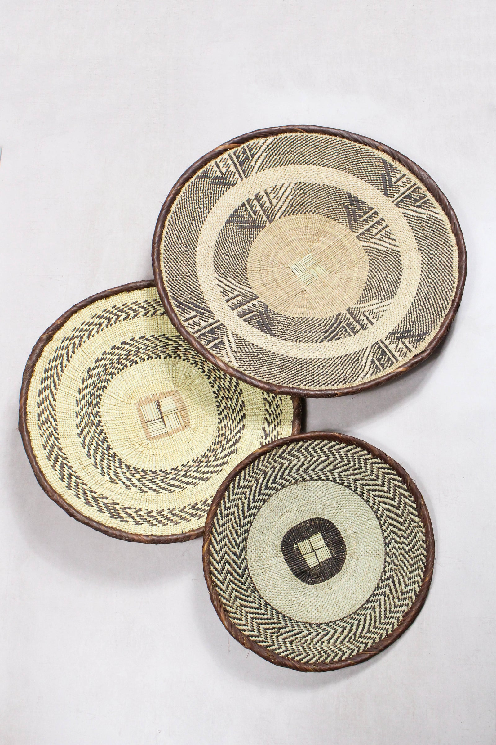 Set of handwoven Tonga baskets in Ilala palm, Zimbabwe (No 43)