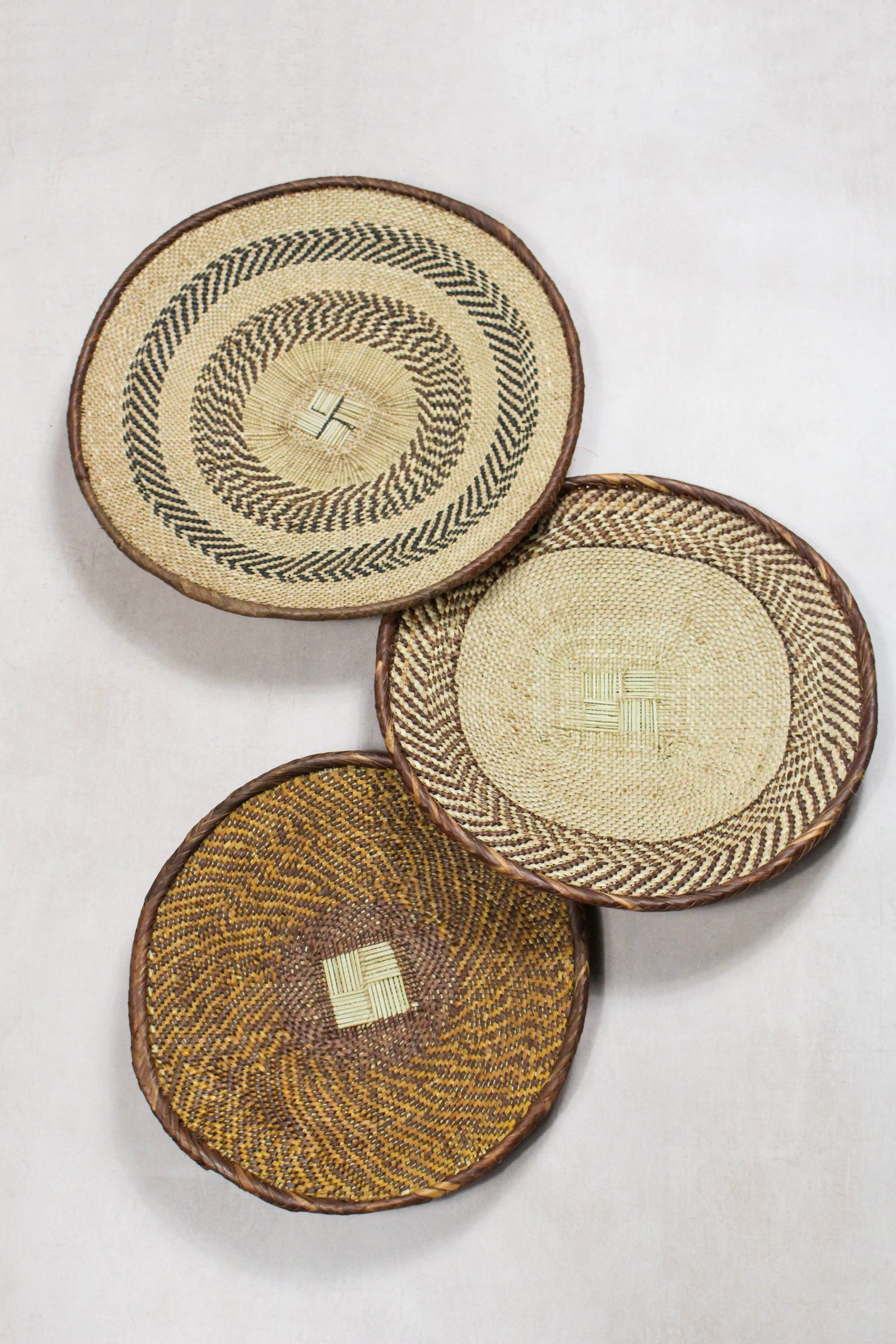 Set of handwoven Tonga baskets in Ilala palm, Zimbabwe (No 46)