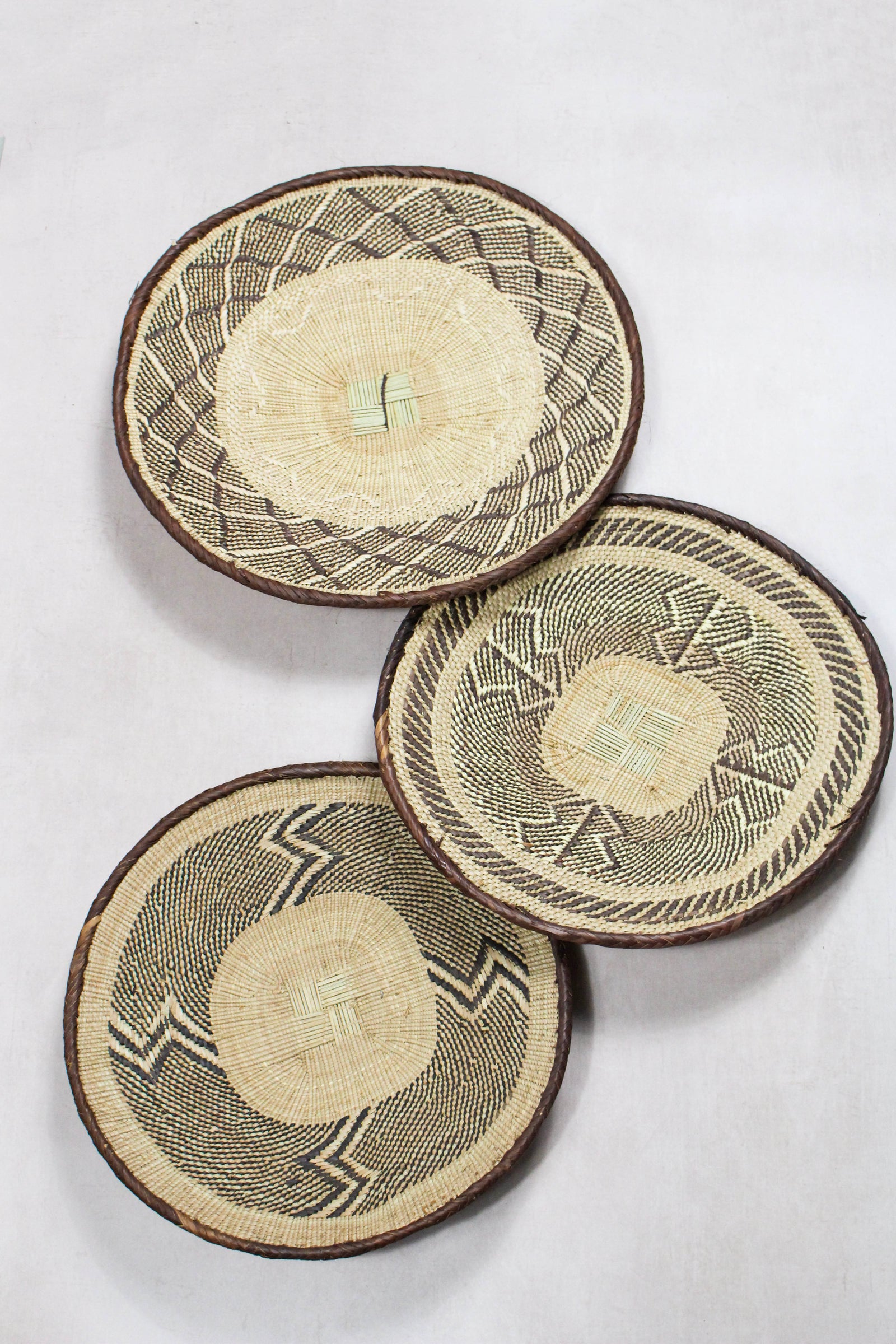 Set of handwoven Tonga baskets in Ilala palm, Zimbabwe (No 48)
