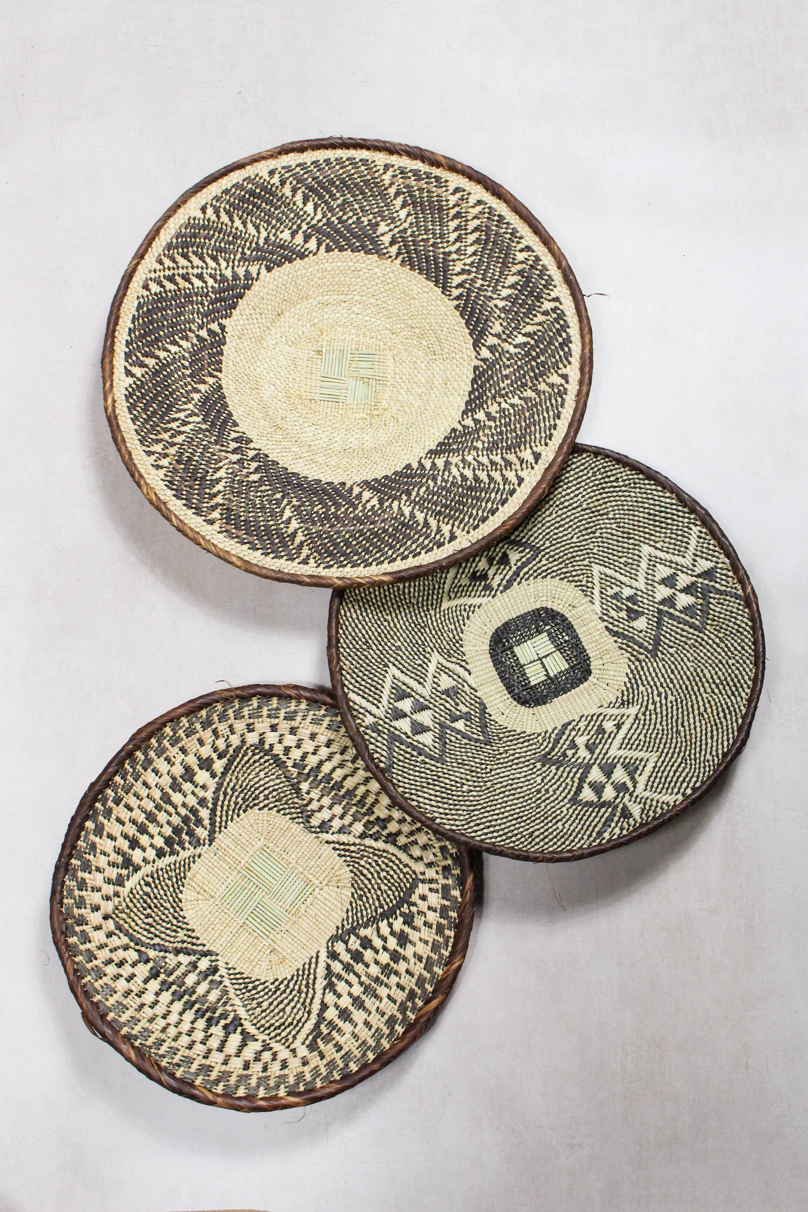 Set of handwoven Tonga baskets in Ilala palm, Zimbabwe (No 51)