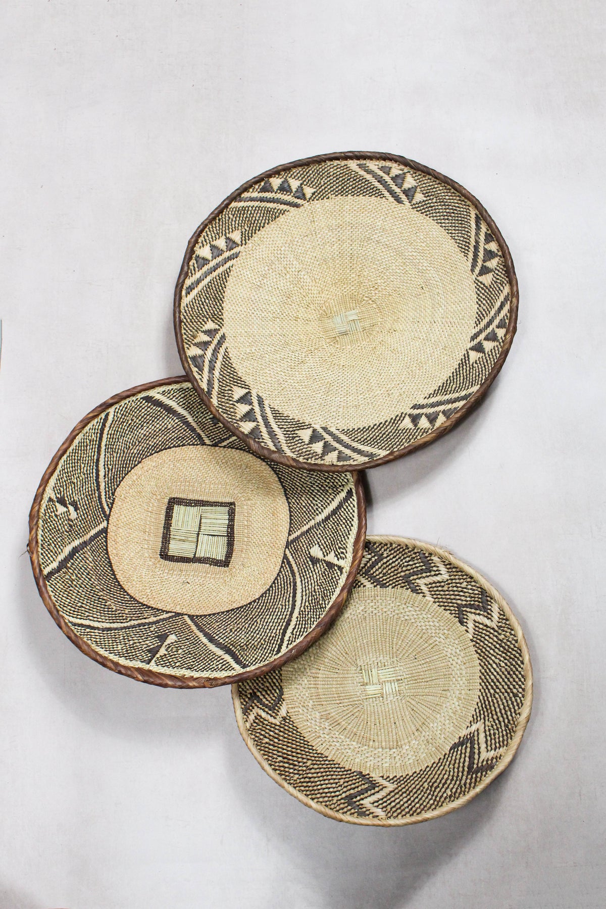 Set of handwoven Tonga baskets in Ilala palm, Zimbabwe (No 52)