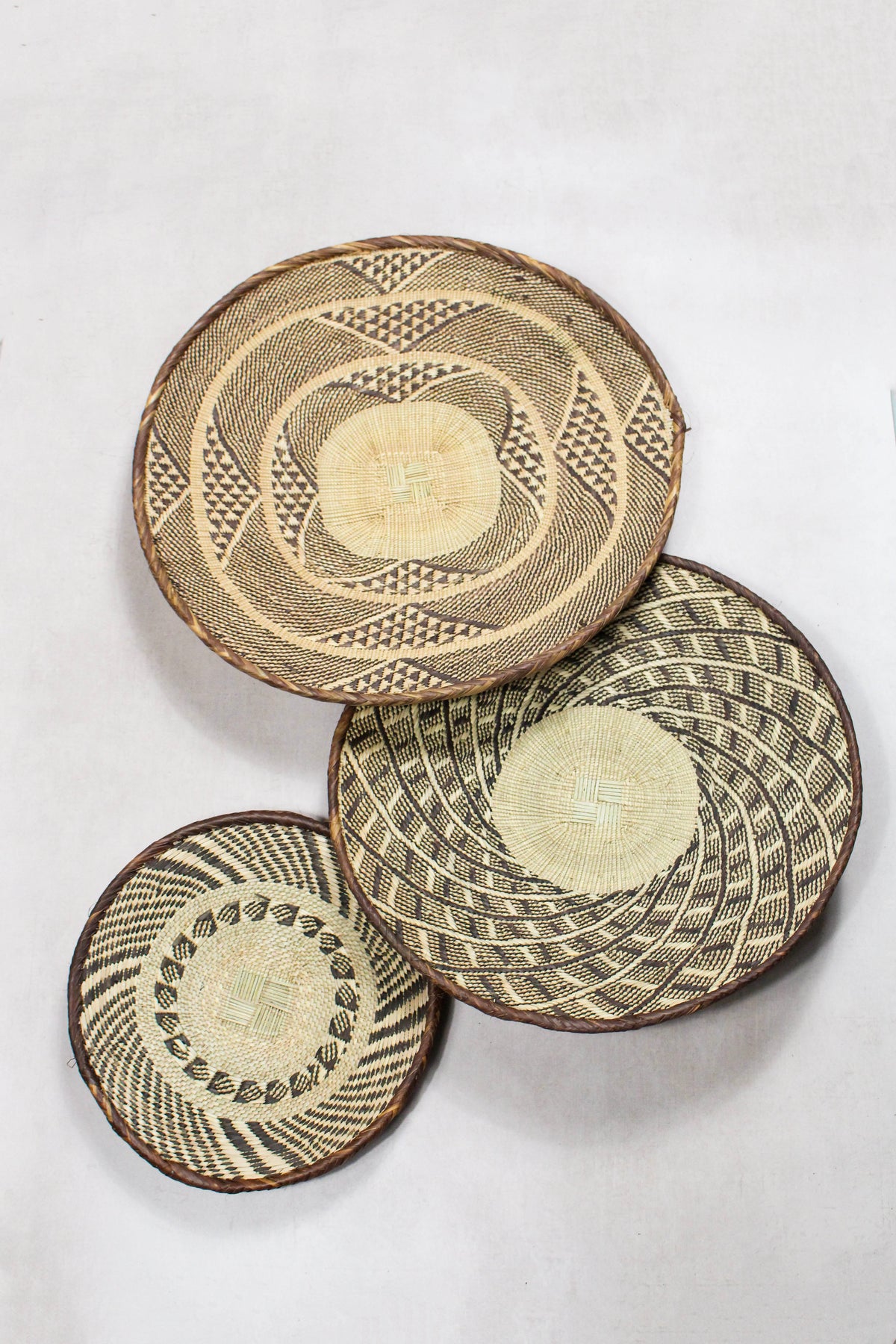 Set of handwoven Tonga baskets in Ilala palm, Zimbabwe (No 53)