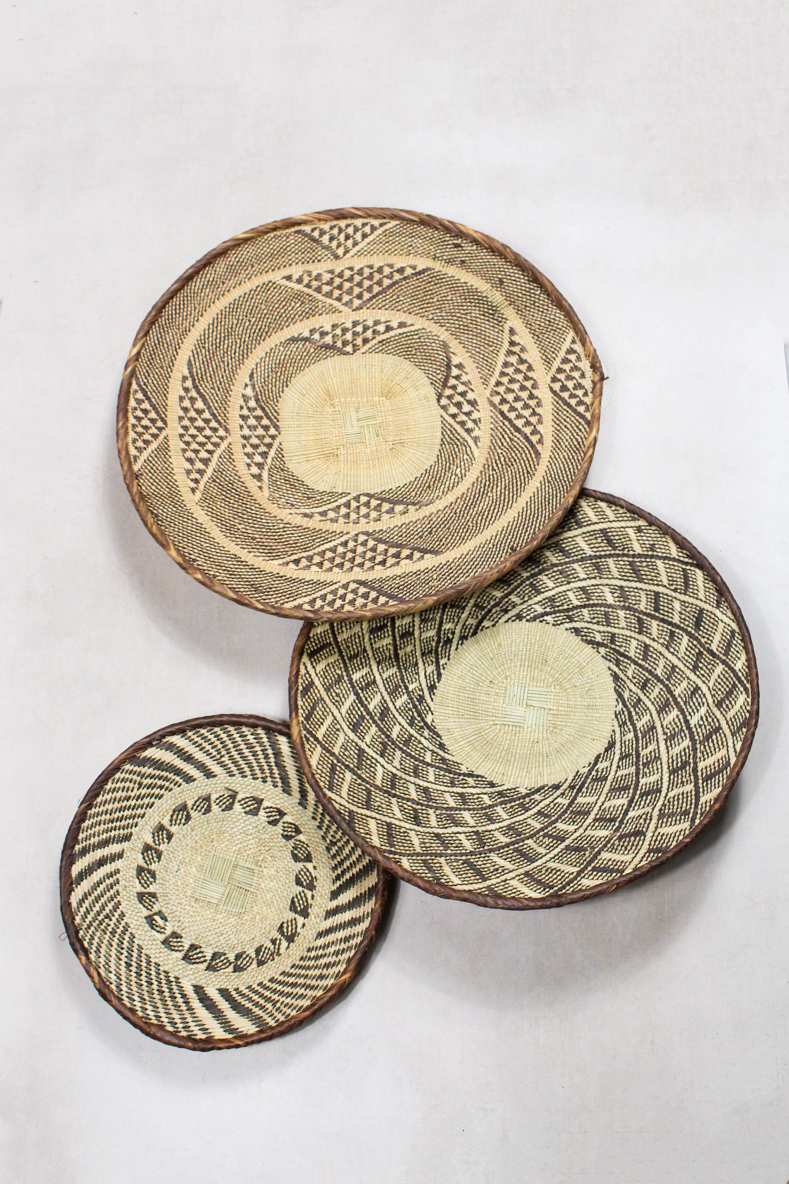 Set of handwoven Tonga baskets in Ilala palm, Zimbabwe (No 53)