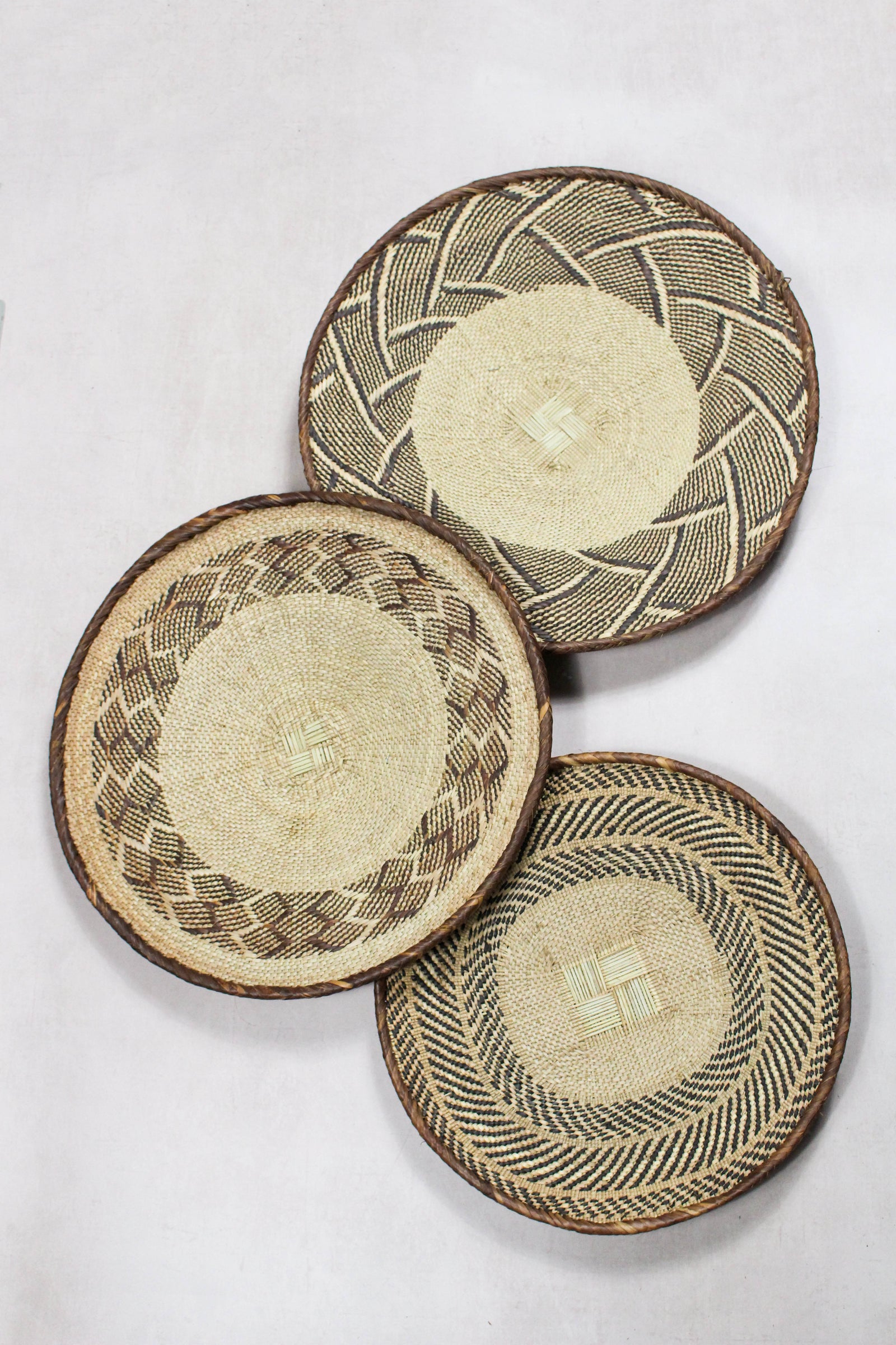 Set of handwoven Tonga baskets in Ilala palm, Zimbabwe (No 54)