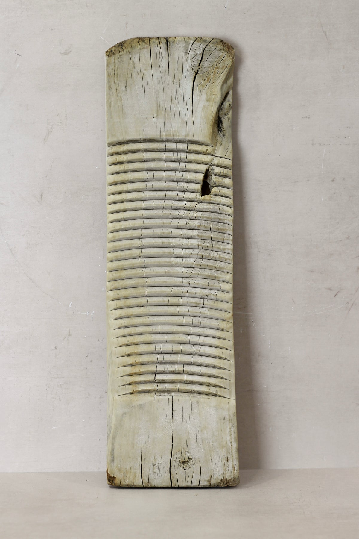 Vintage Elm Wooden Washboard - no 16