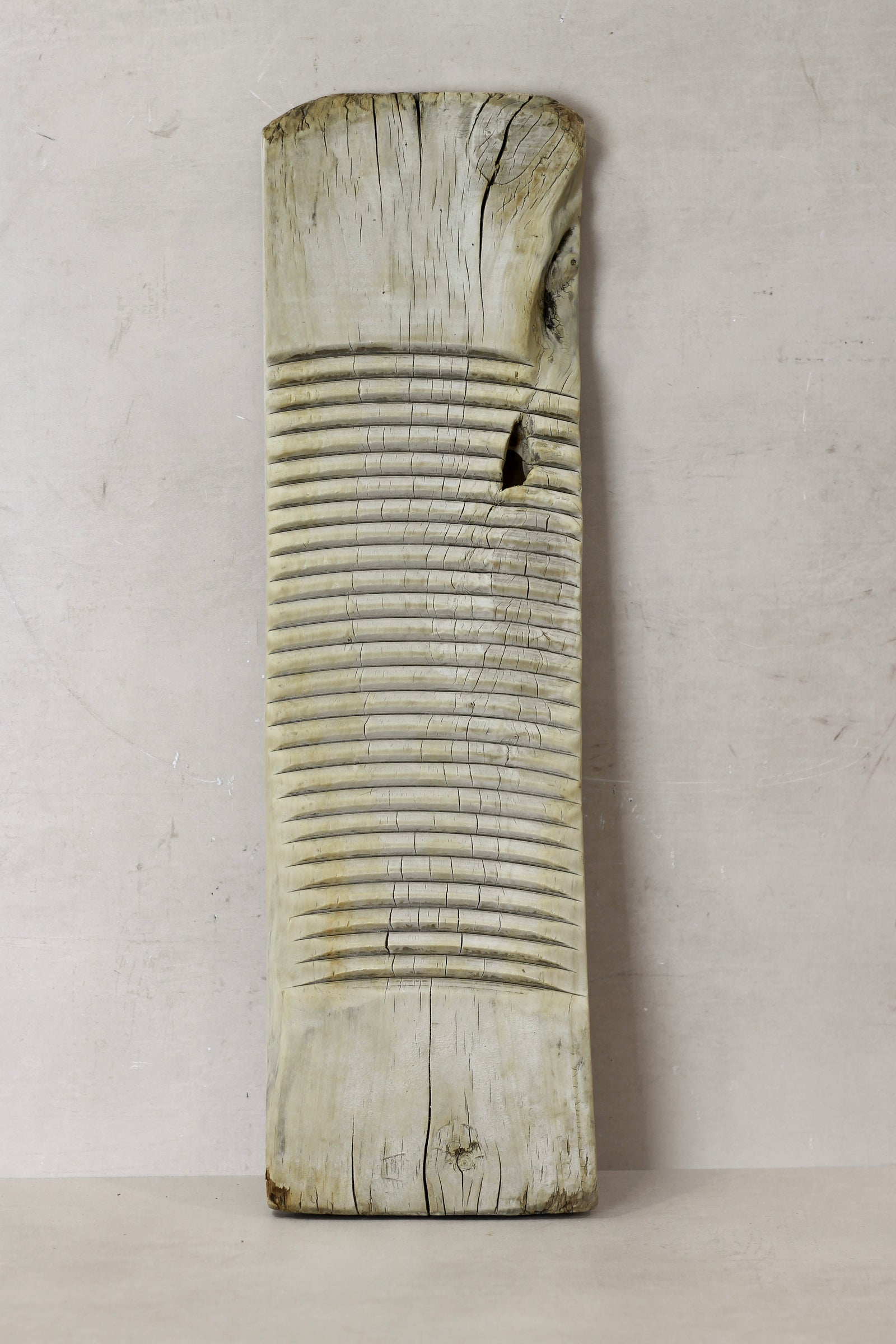 Vintage Elm Wooden Washboard - no 16