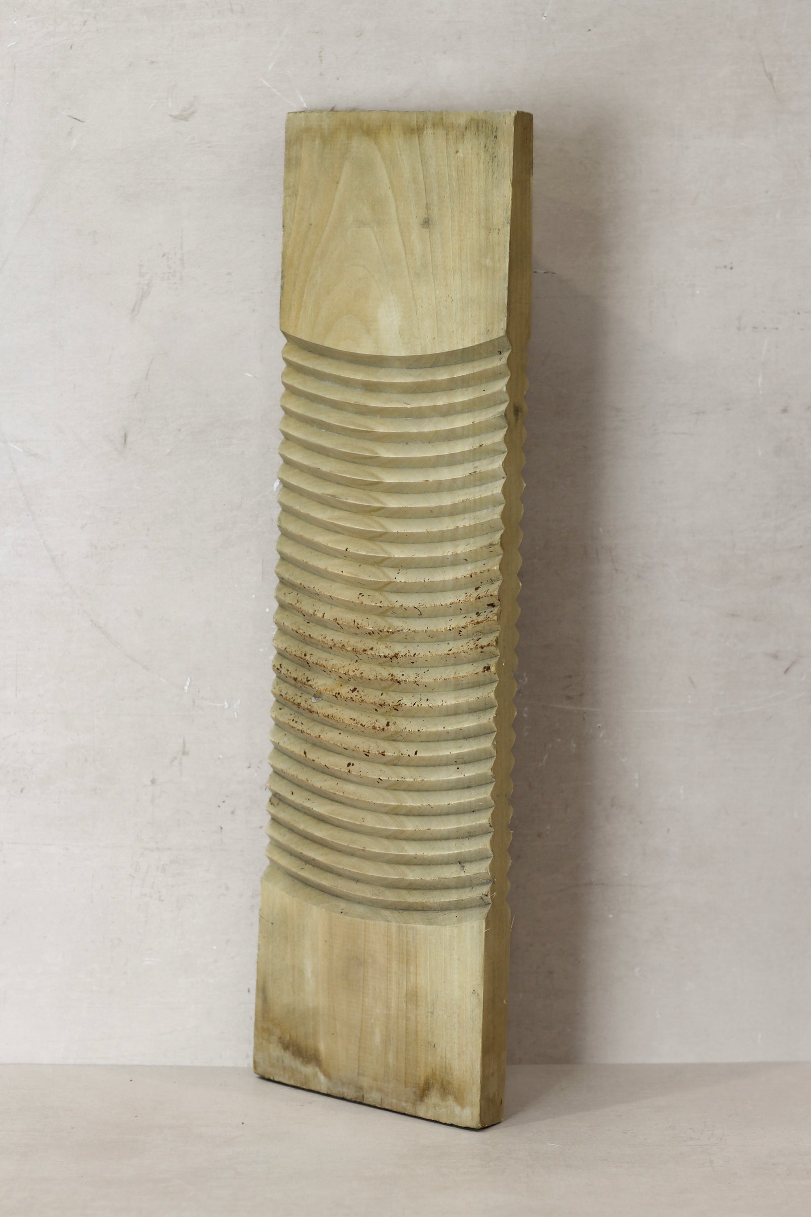 Vintage Elm Wooden Washboard - no 17