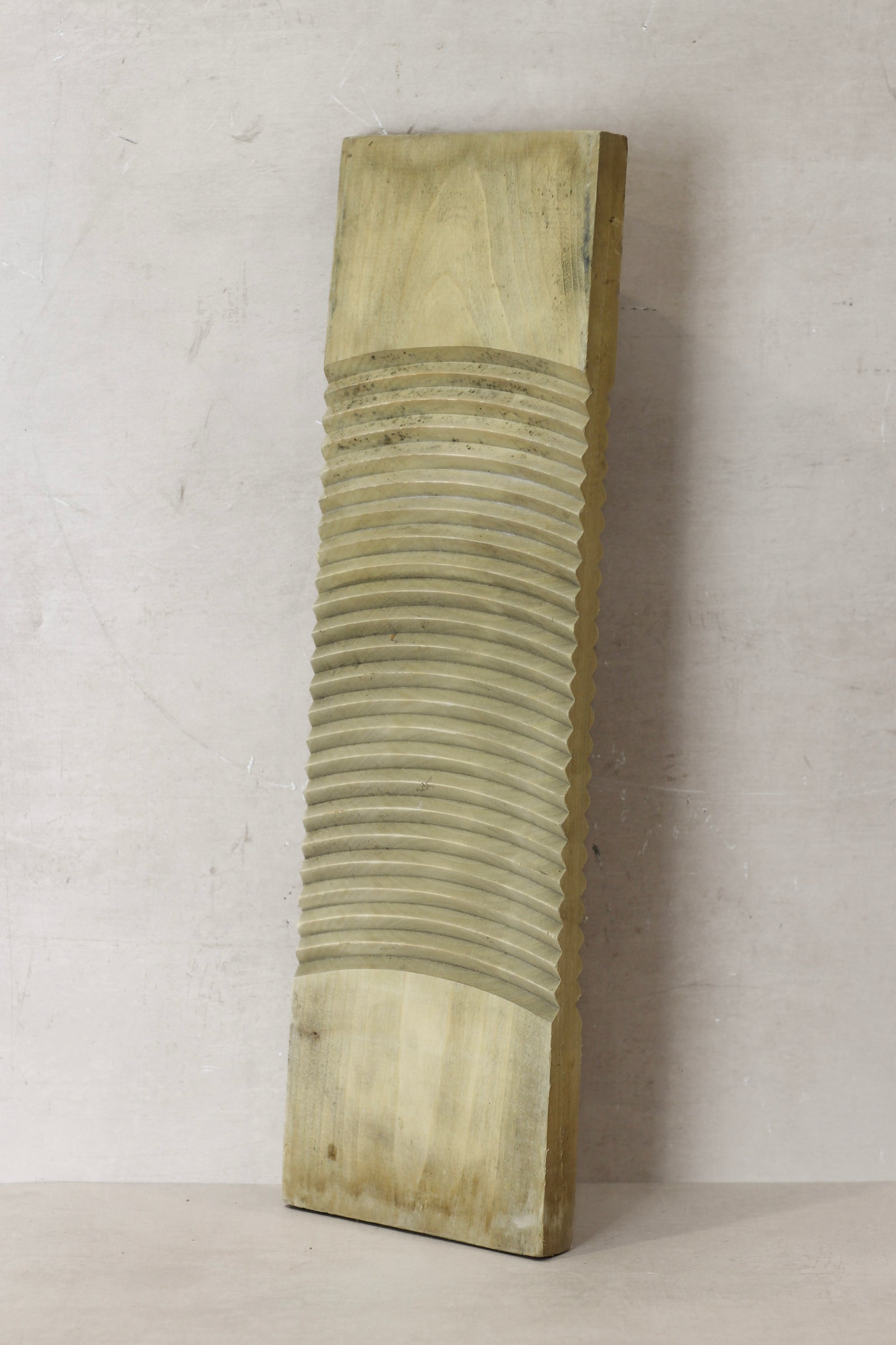 Vintage Elm Wooden Washboard - no 17