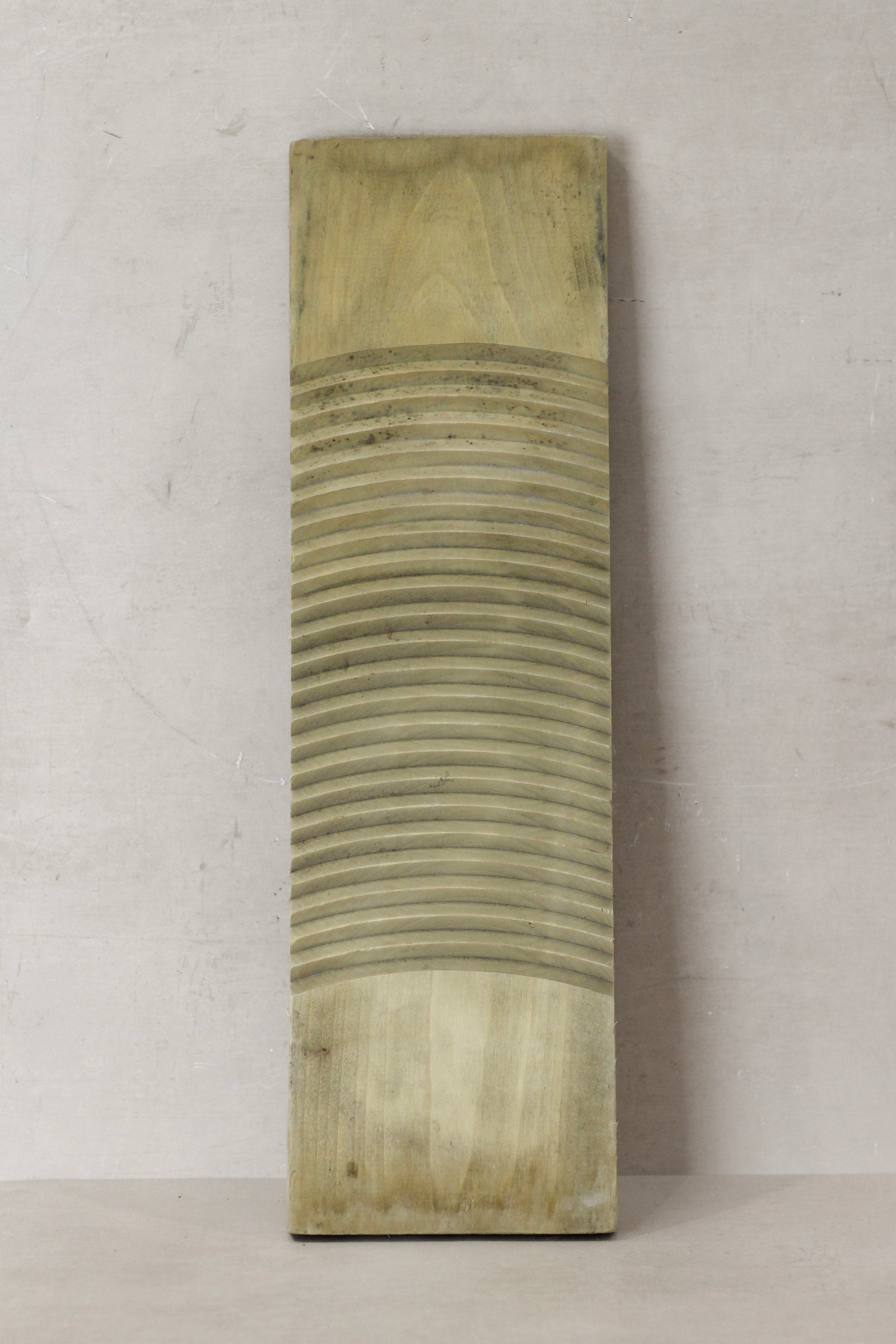 Vintage Elm Wooden Washboard - no 17